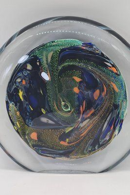 Art Glass Paperweight By Rollin Karg, 1990s photo buy