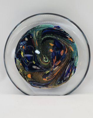 photo furniture Art Glass Paperweight By Rollin Karg, 1990s