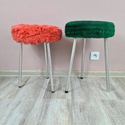 Stools From Veb Elektroinstallation Deutschneudorf, East Germany, 1960s 1970s, Set Of 2 photo 209.0