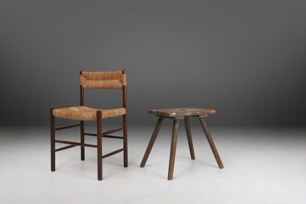 Industrial French Wooden Painters Stool, 1930s photo furniture