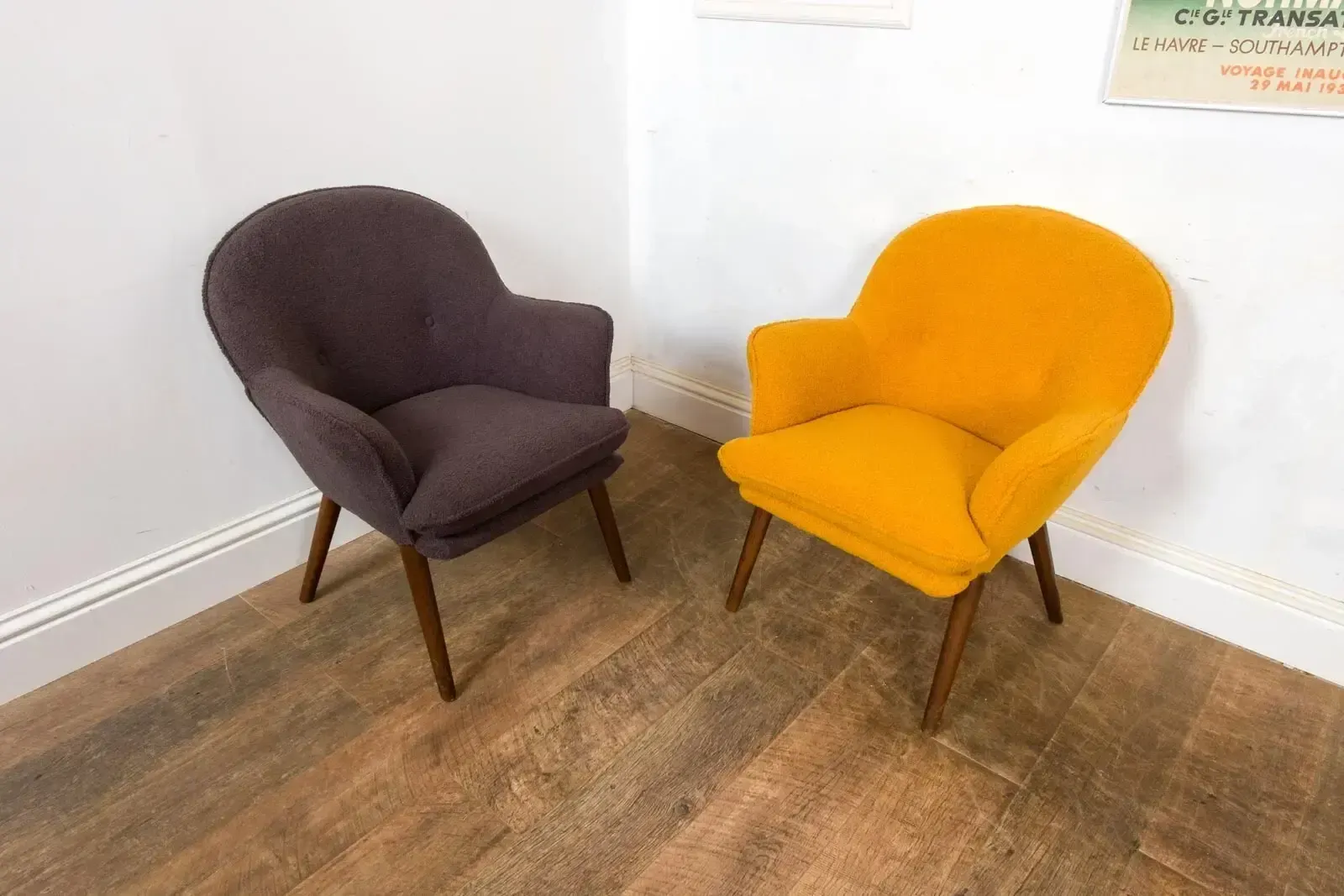750.0 Vintage Retro Mid Century Occasional Chair By Toothill   Newly Upholstered photo