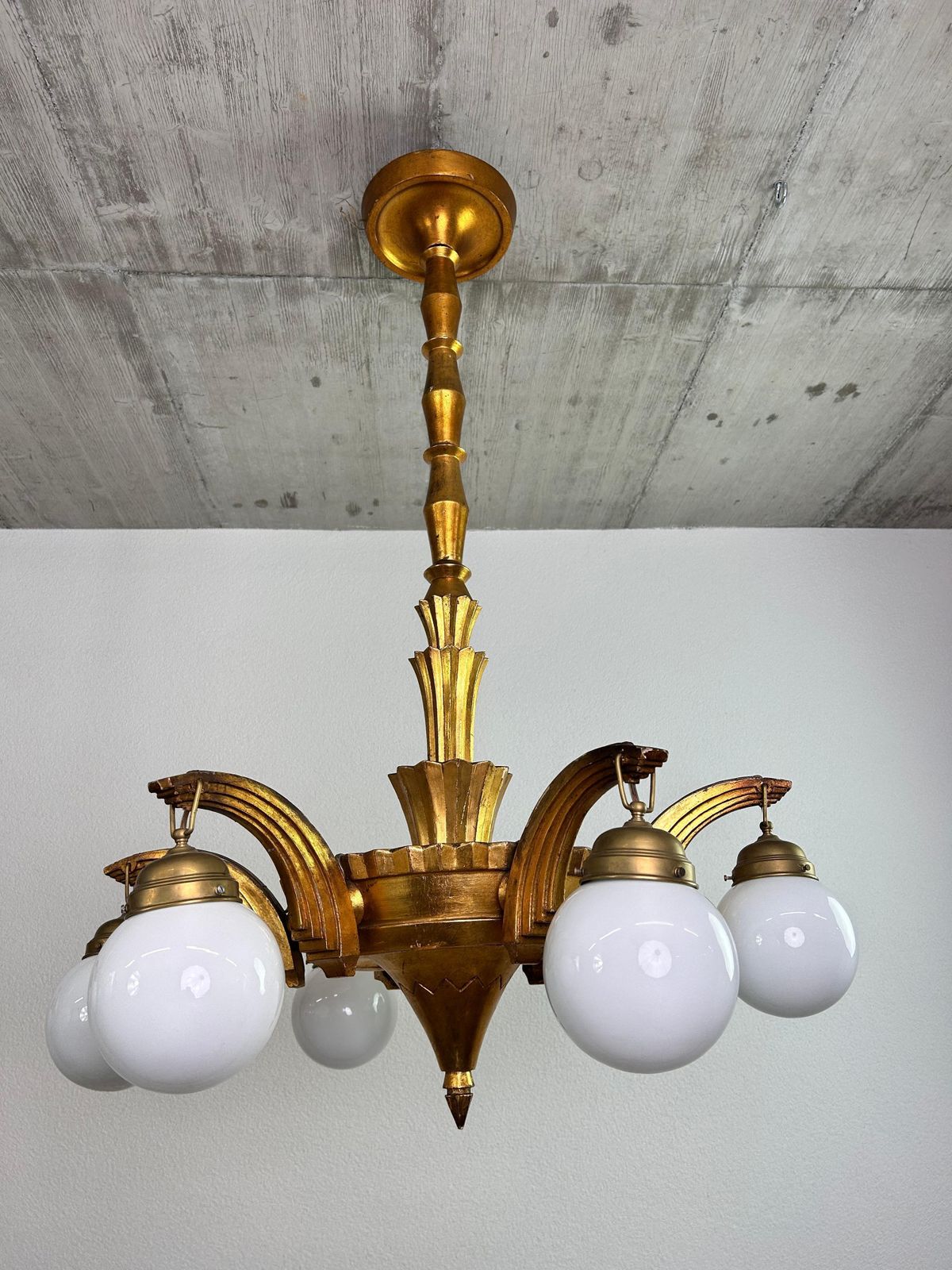 Large Art Deco Chandeliers In Style Of Dagobert Peche photo for sale