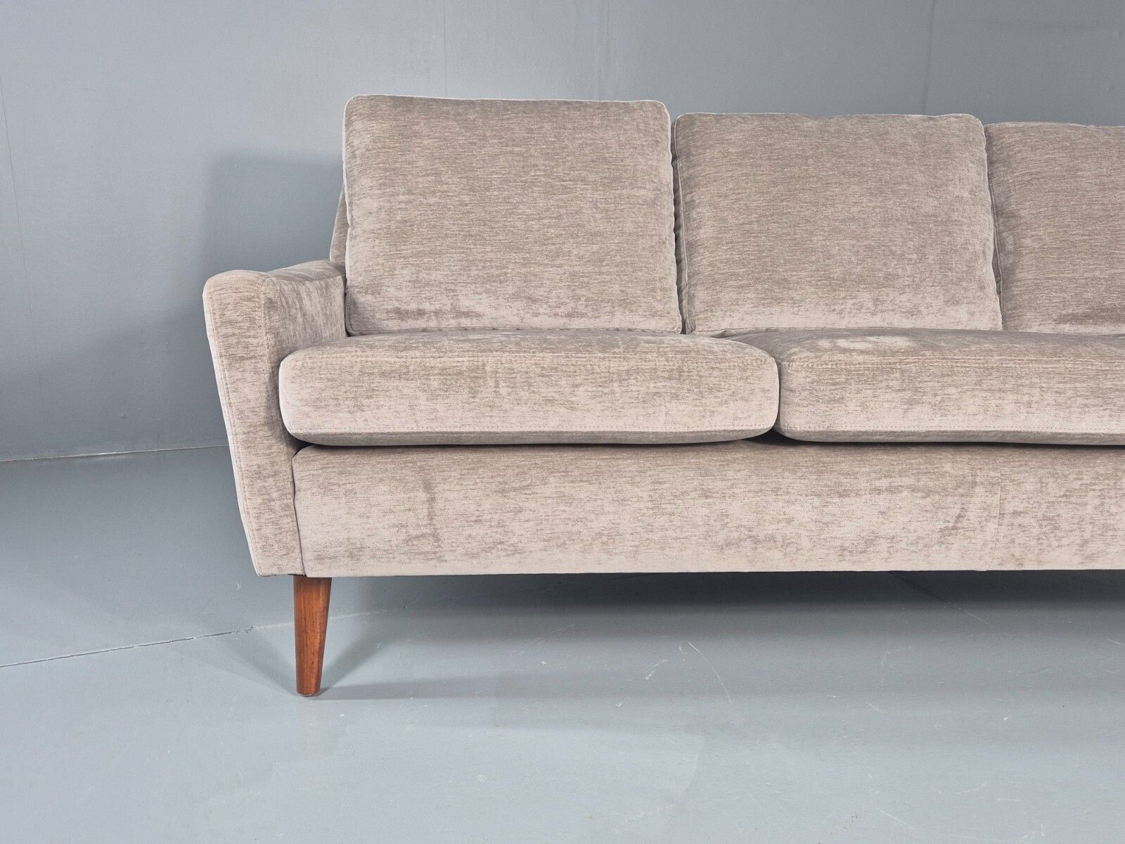 Vintage Danish 3 Seat Settee Mid Century 1960s New Upholstery photo for sale