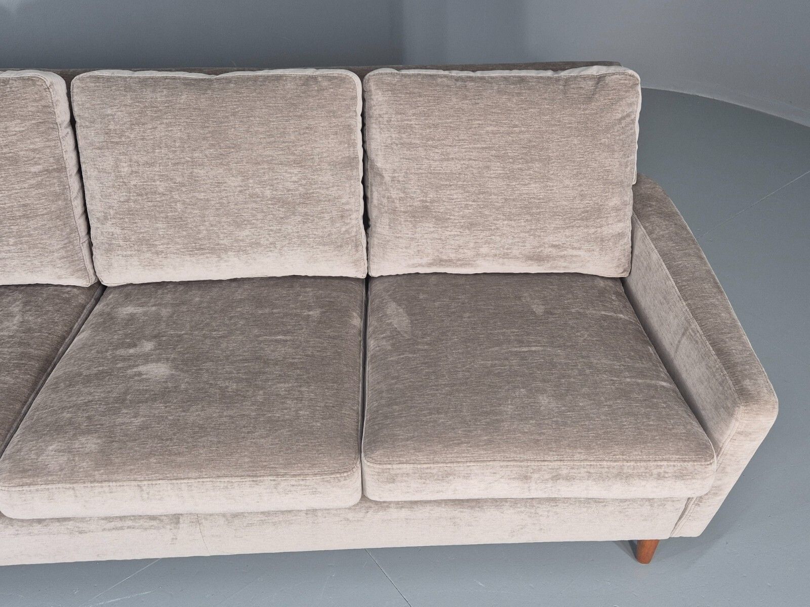 photo furniture Vintage Danish 3 Seat Settee Mid Century 1960s New Upholstery