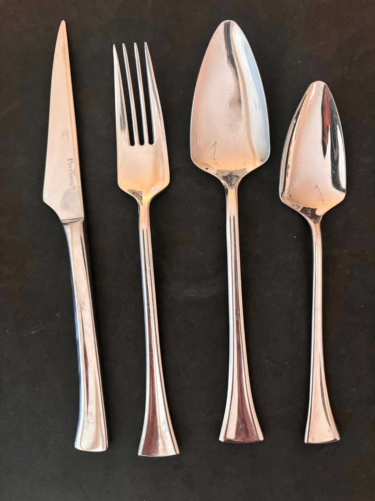 photo buy Zeldzaam Giacomo Pinti Futuristisch Designbestek Set Jaren 1990 Italië Pintinox X 5 Vanity Pattern