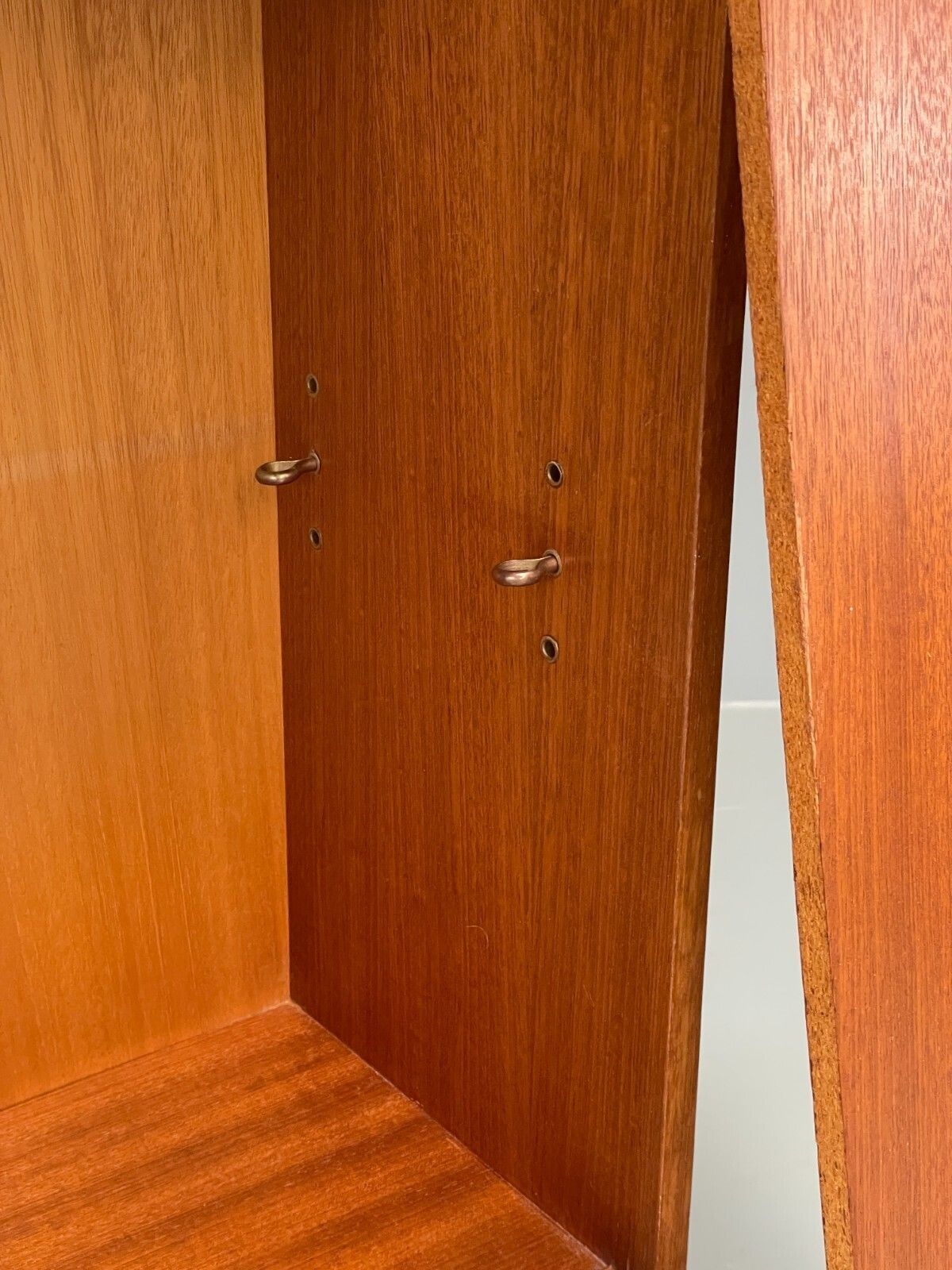 375.0 Vintage 1960s Glazed Bookcase Cabinet Teak Shelving Cupboard Eb11808 Mwoo photo
