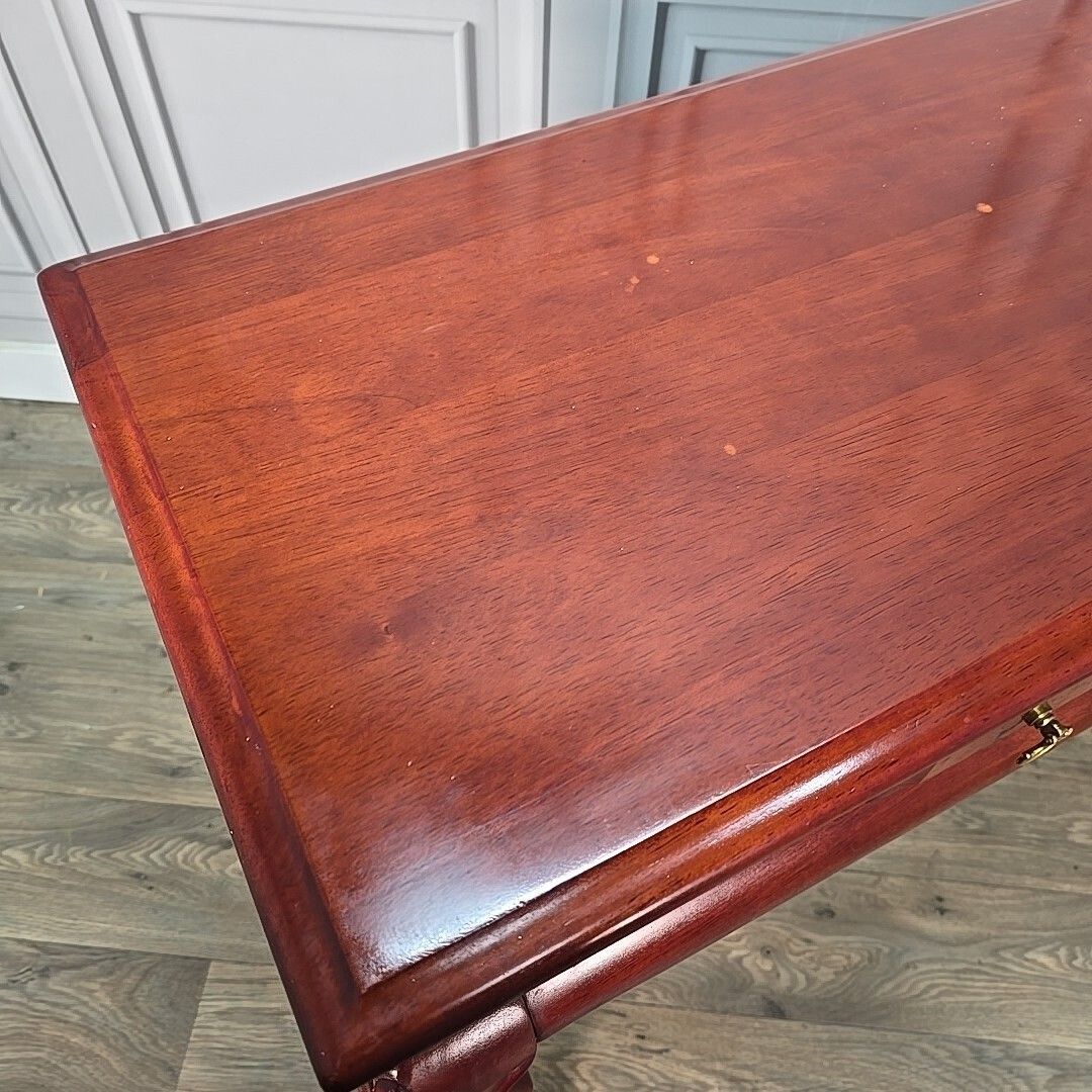 Antique Console Table Queen Anne Style Mahogany With Drawer – Hall Side Entrance photo Furniture