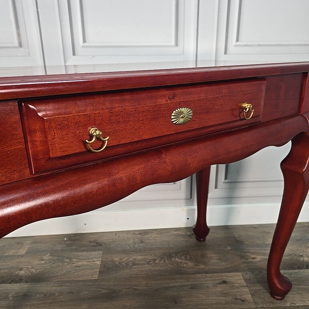 photo furniture Antique Console Table Queen Anne Style Mahogany With Drawer – Hall Side Entrance