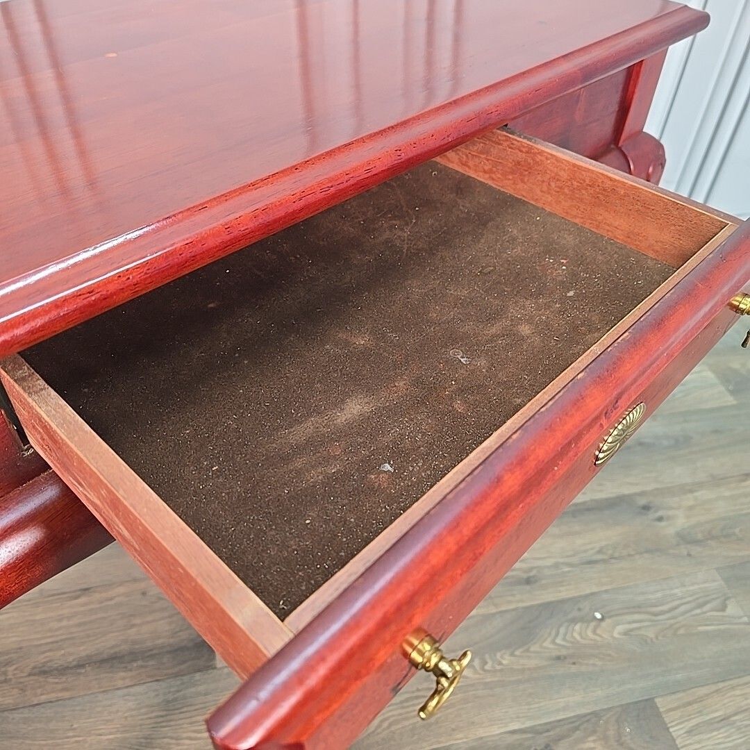 photo for sale Antique Console Table Queen Anne Style Mahogany With Drawer – Hall Side Entrance