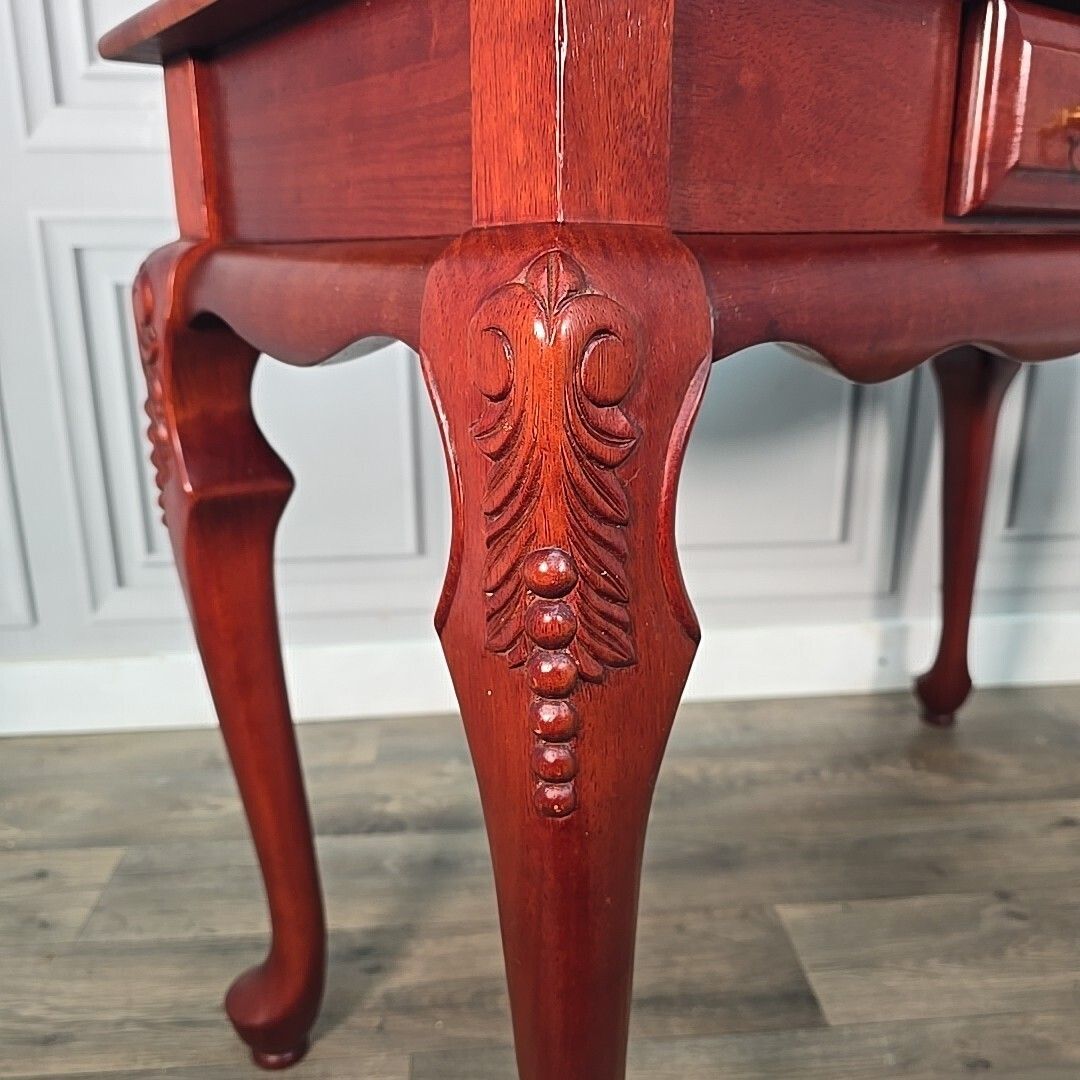 photo vinterior Antique Console Table Queen Anne Style Mahogany With Drawer – Hall Side Entrance