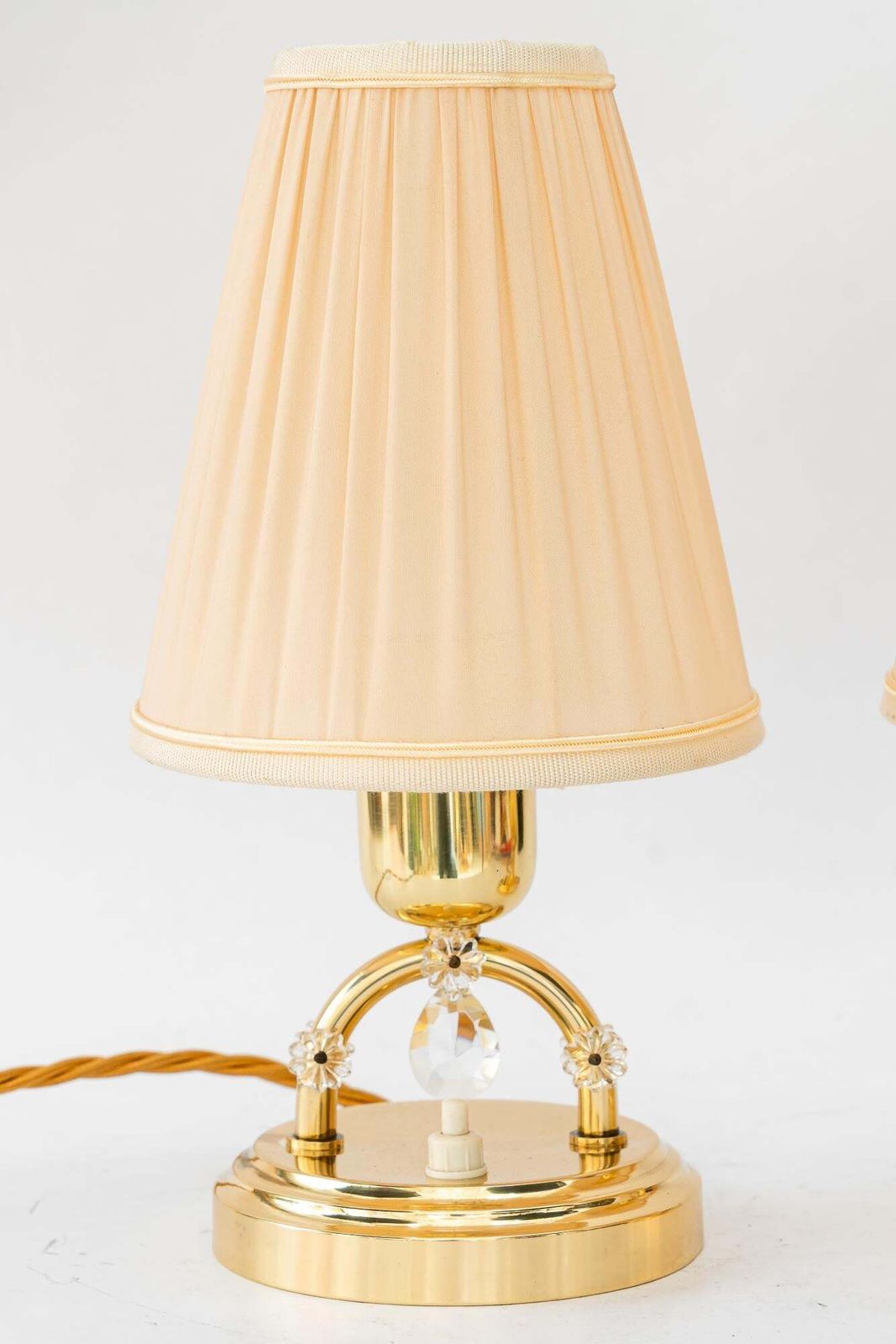 2x Rupert Nikoll Table Lamps With Fabric Shades Vienna Around 1960s photo furniture