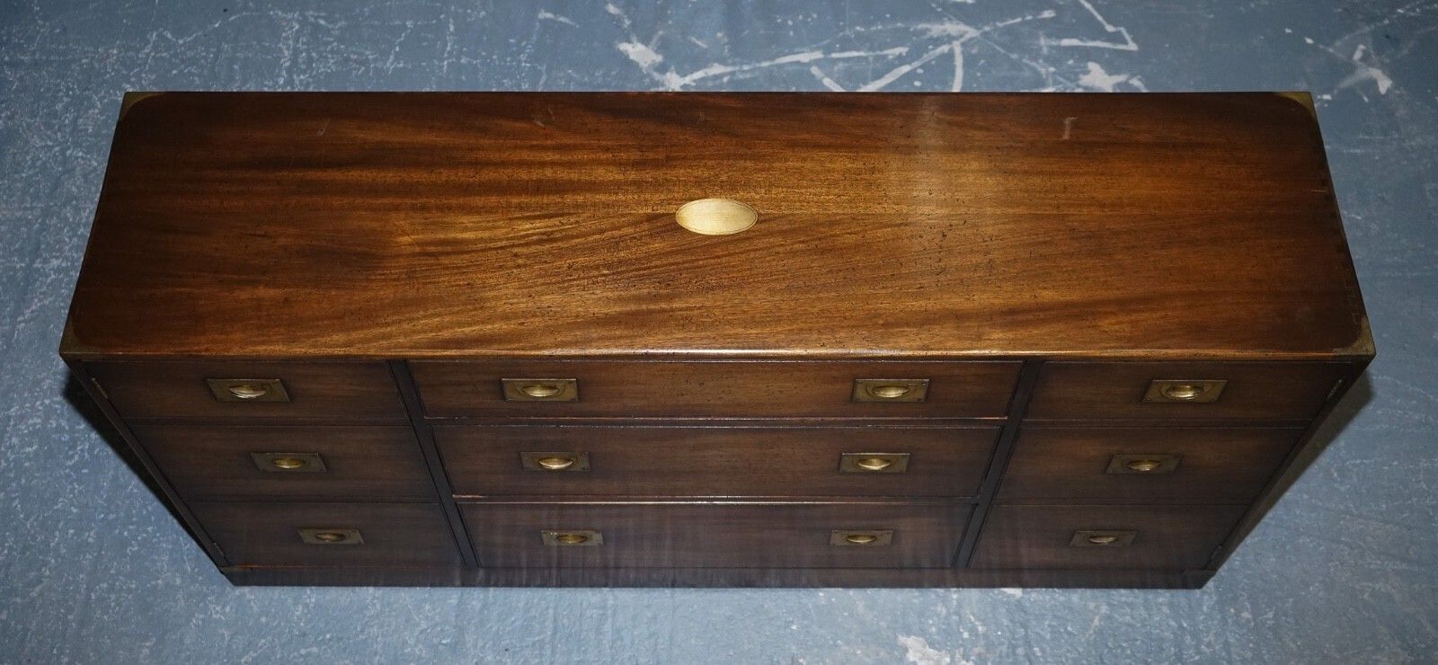 photo for sale 1950's British Bevan Funnell Military Campaign Sideboard Brass Fittings