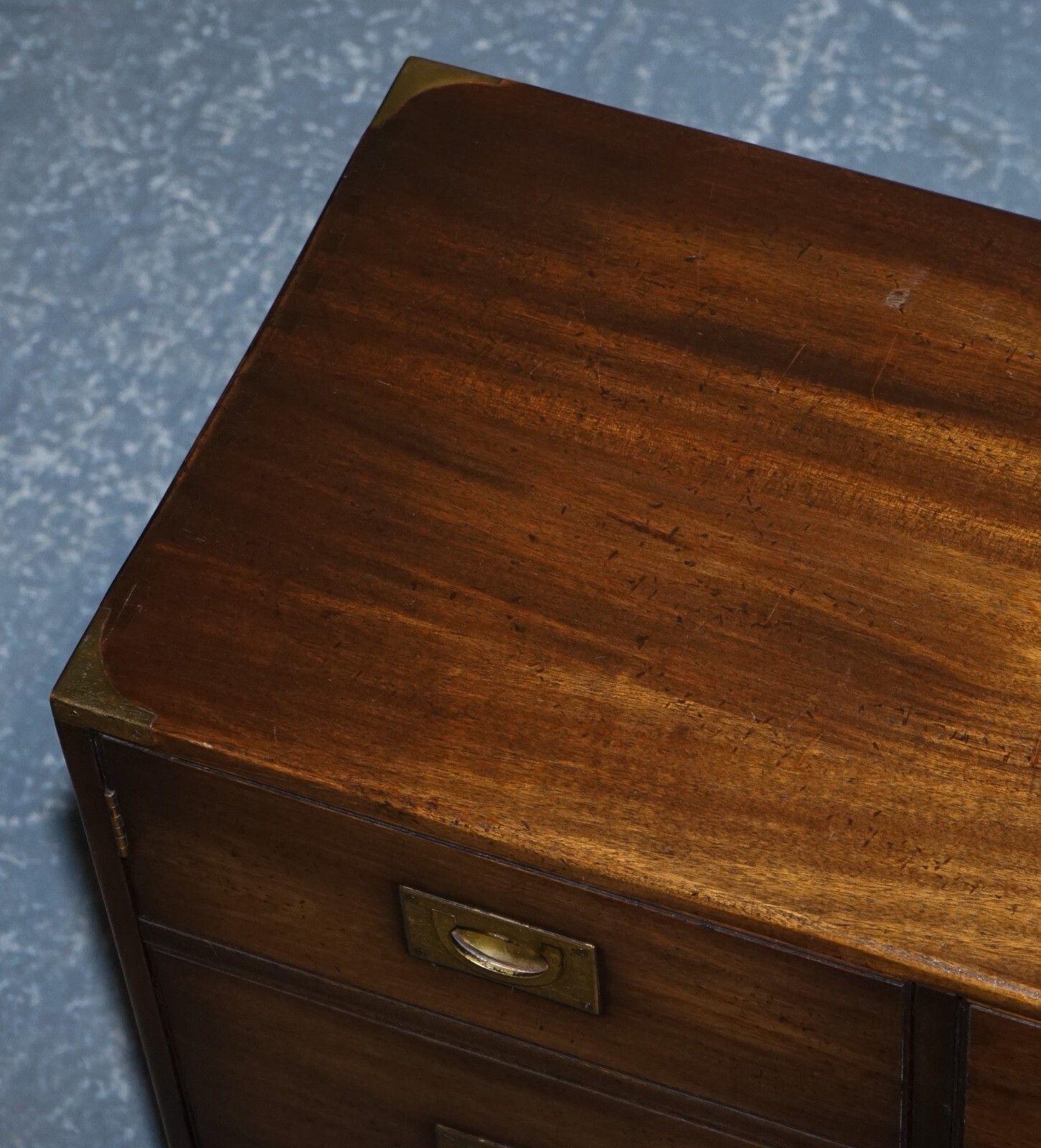 Furniture 1950's British Bevan Funnell Military Campaign Sideboard Brass Fittings photo