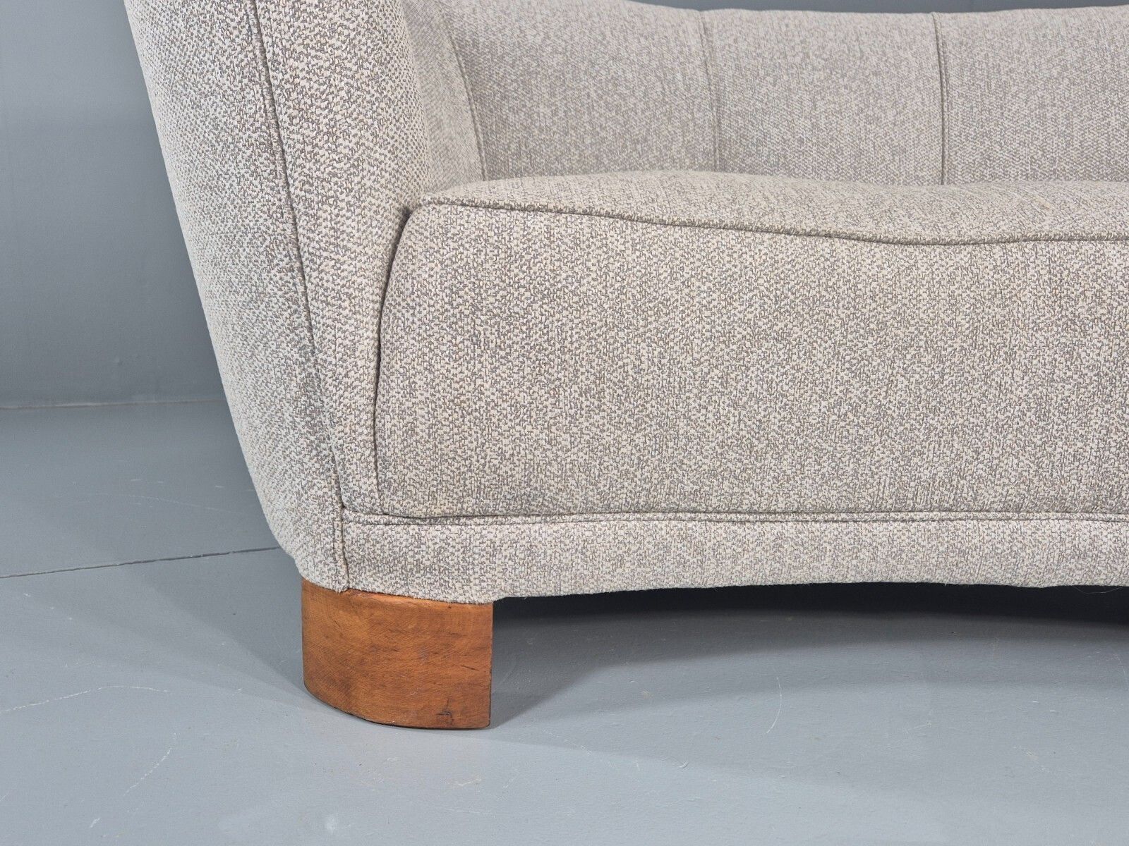 photo for sale Vintage Art Deco Banana 2 Seat Sofa Danish New Upholstery 1930s M2ss