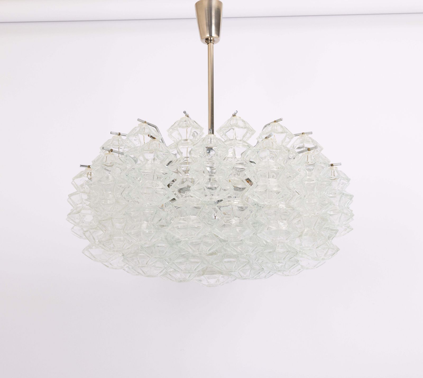 Large Rare Pagoda Glass Chandelier By Kalmar, Austria, 1960s photo for sale