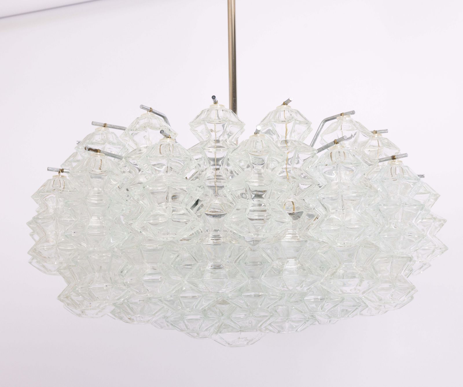 Large Rare Pagoda Glass Chandelier By Kalmar, Austria, 1960s photo vinterior