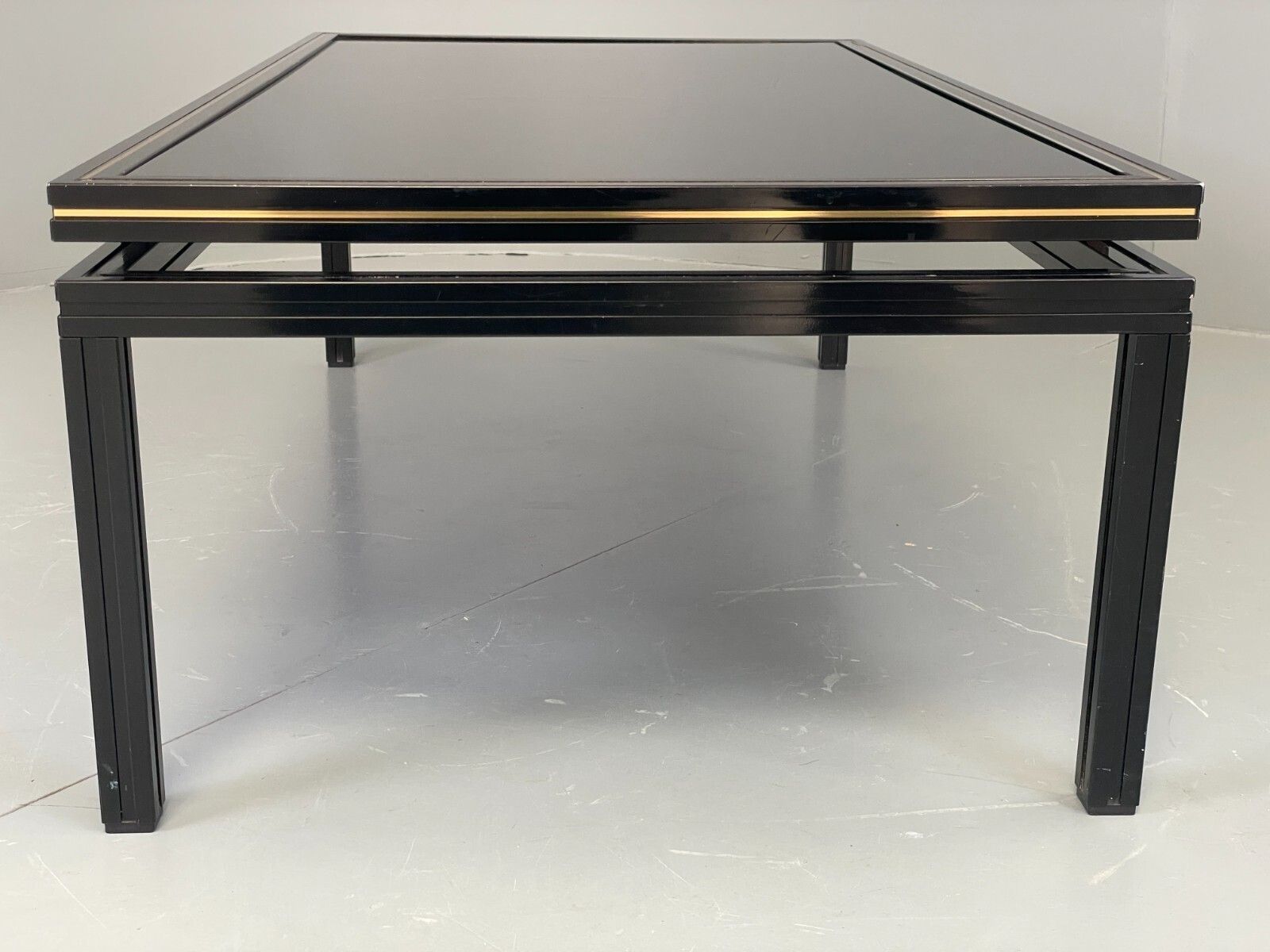 photo buy Vintage 1970s Coffee Table Pierre Vandel Black Gold Glass 1970s Eb11812 Mwoo