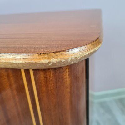 photo for sale Mid Century Cabinet In Wood With Inlay, 1960s
