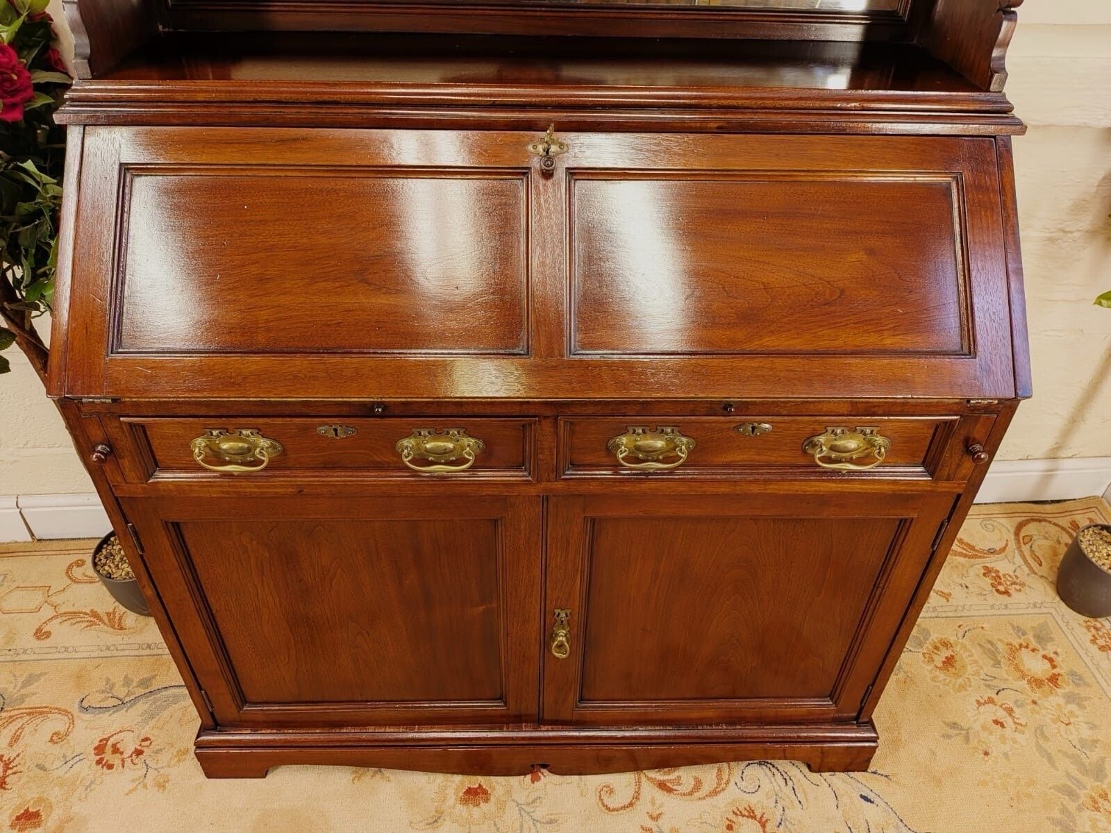 Victorian A Blain & Son Of Liverpool Mahogany Bookcase Bureau 1880 photo for sale