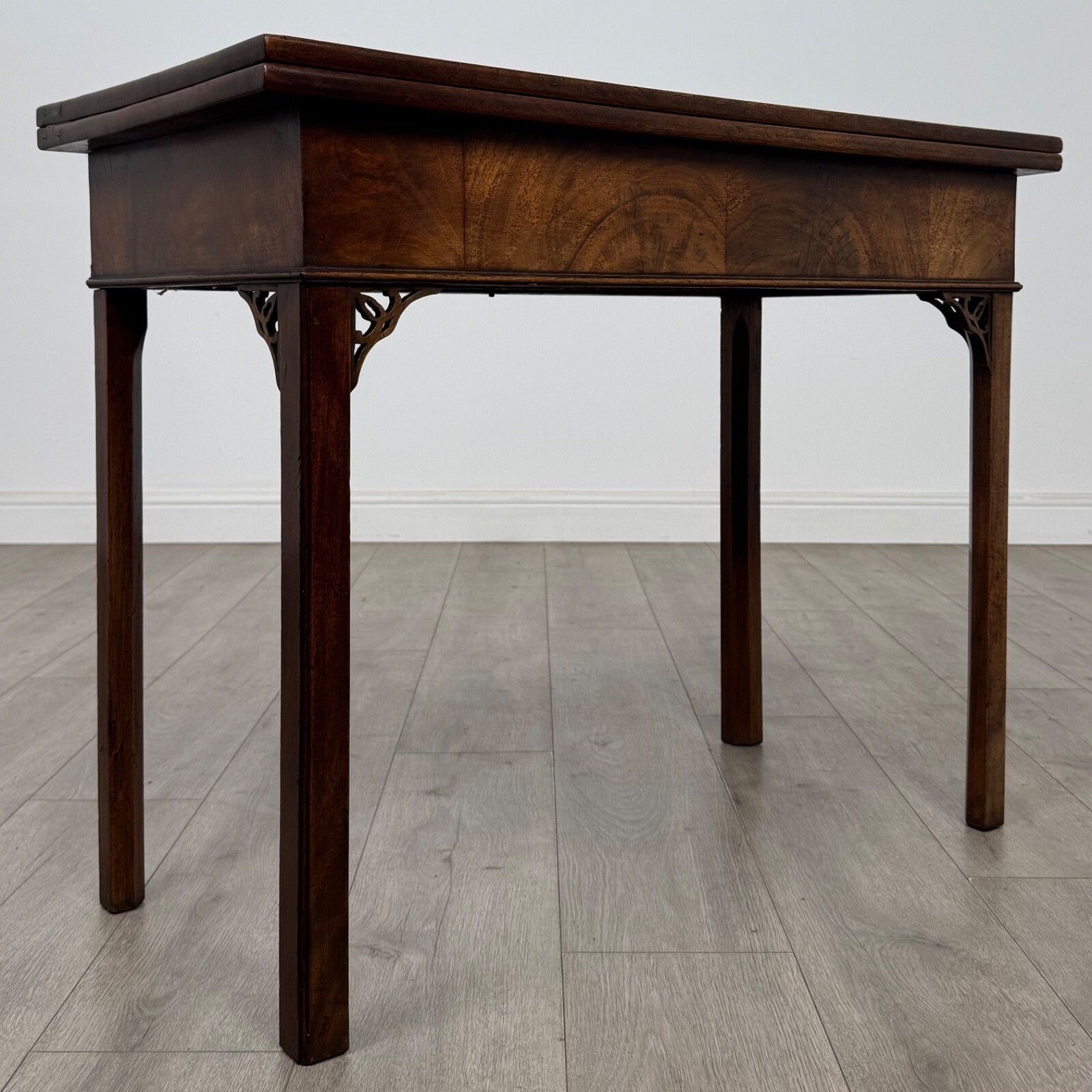 photo furniture Antique 18th Century Georgian Tea Table In Mahogany ( Af 5390 )