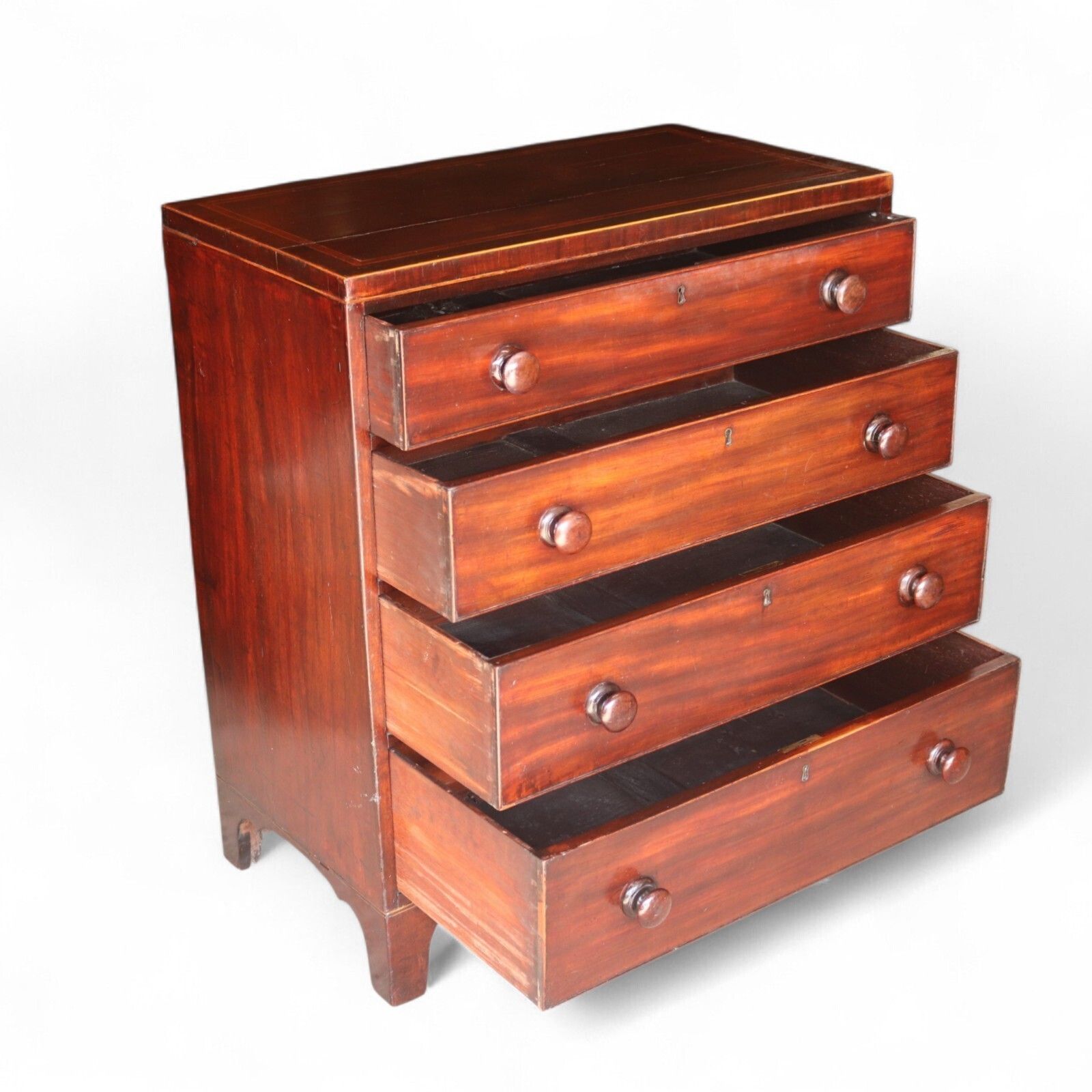 Antique Early Victorian Mahogany Chest Of Drawers   19th Century photo for sale