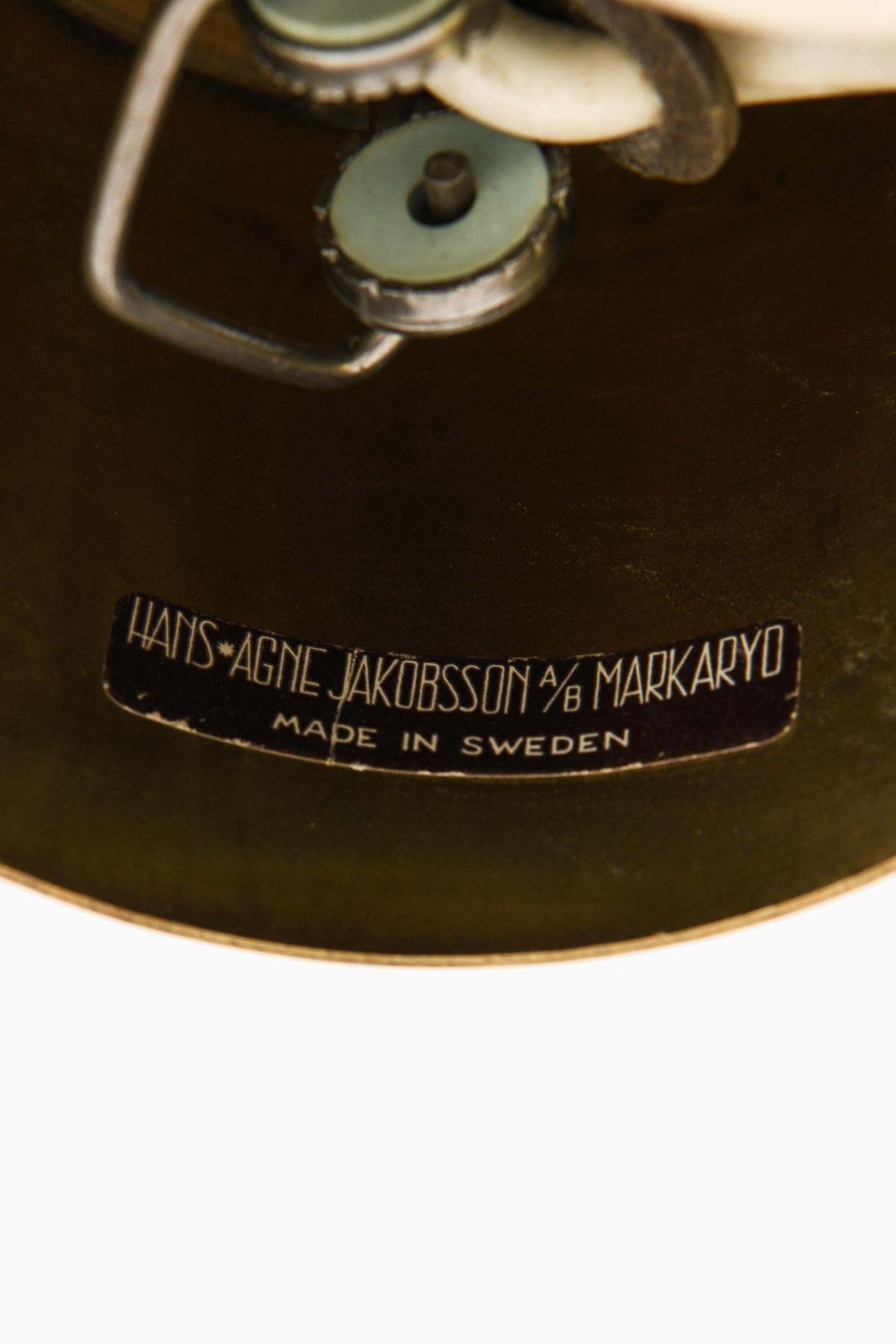 Ceiling Lamp In Brass And Silk By Hans Agne Jakobsson, 1960s photo buy