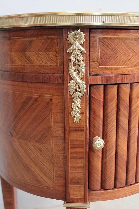 Bedside "Drum" Louis Xvi, 19th photo vintage