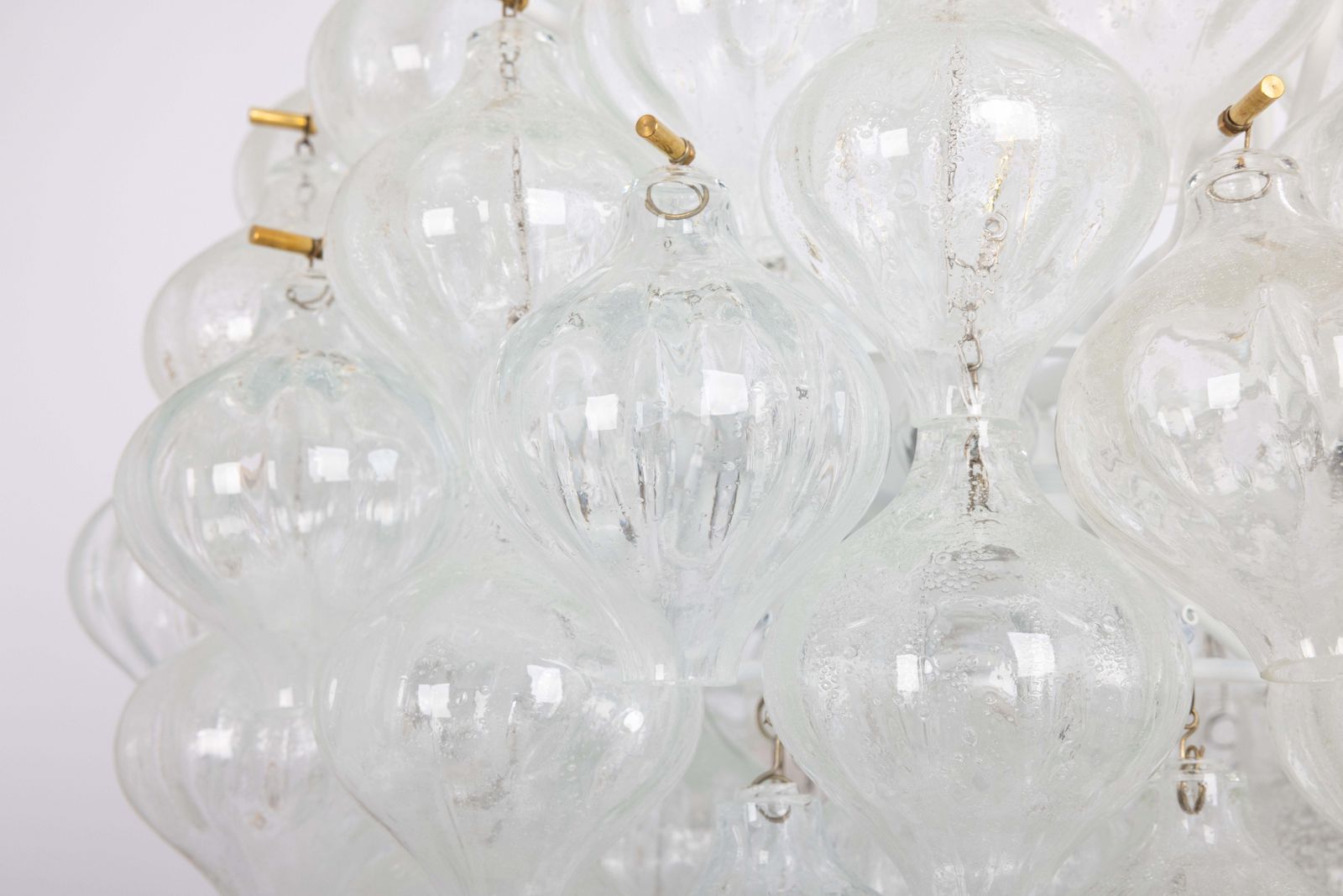 Large Tulipan Glass Chandelier By Kalmar, Austria, 1960s photo vinterior