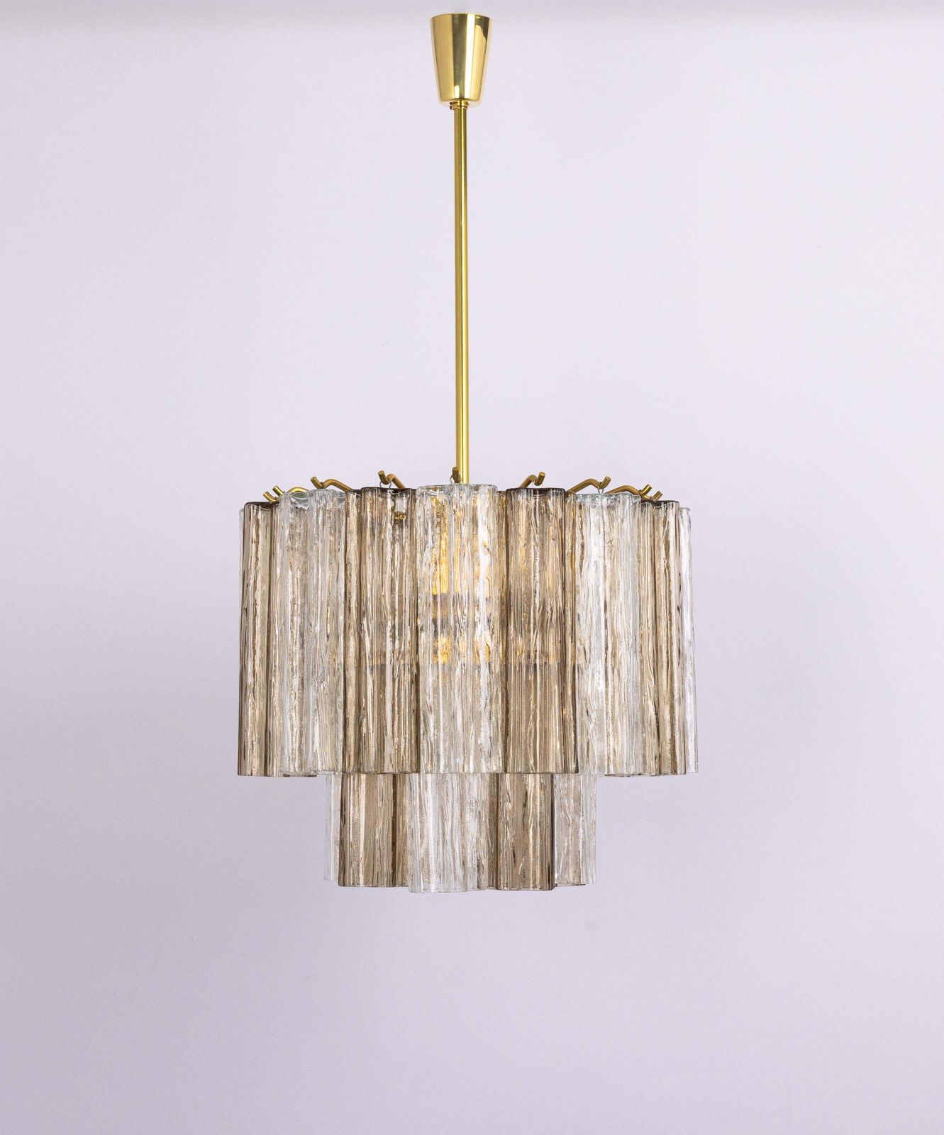 photo furniture Large Tronchi Murano Glass Chandelier By Venini For Kalmar, Austria, 60s
