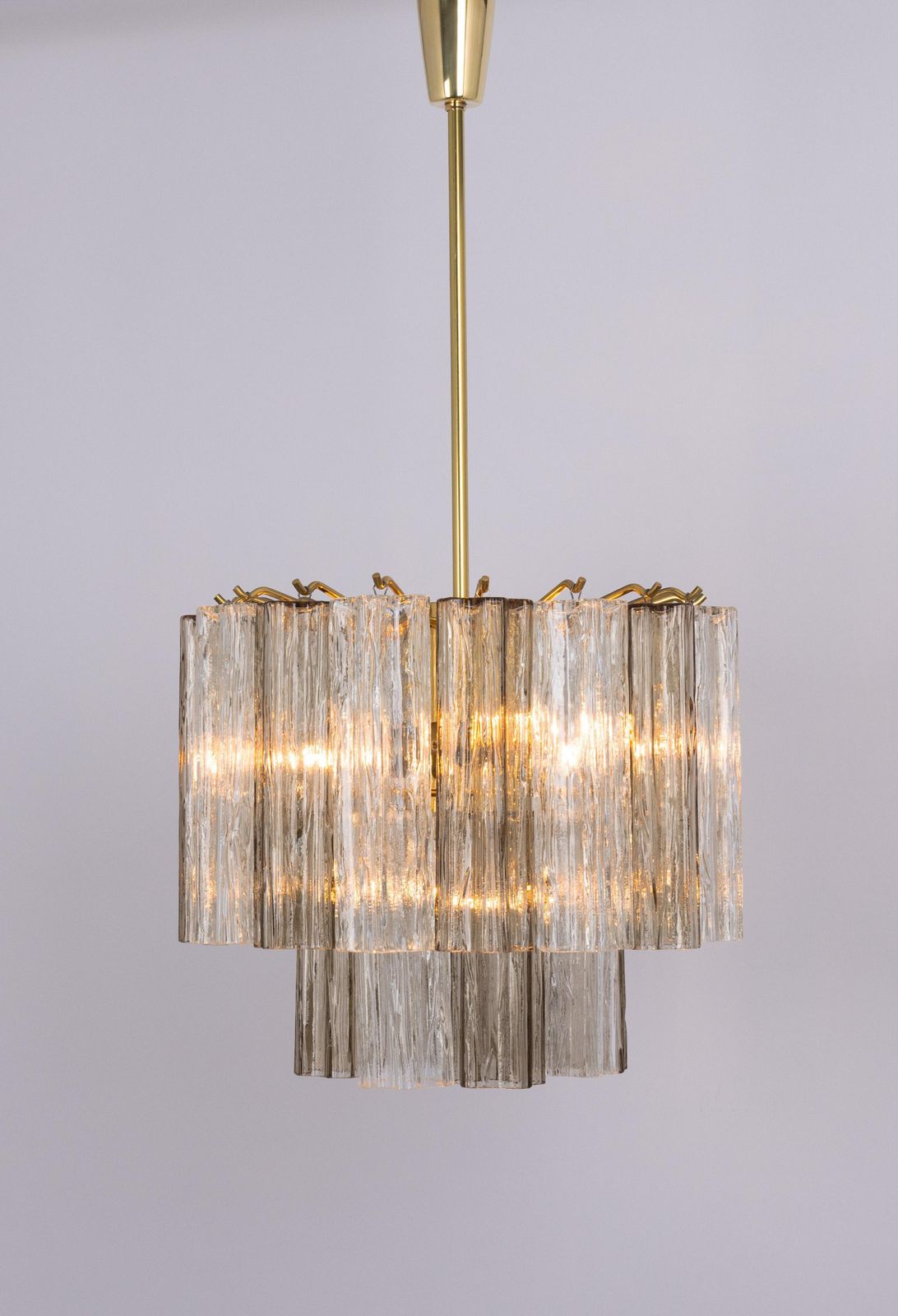 2221.0 Large Tronchi Murano Glass Chandelier By Venini For Kalmar, Austria, 60s photo