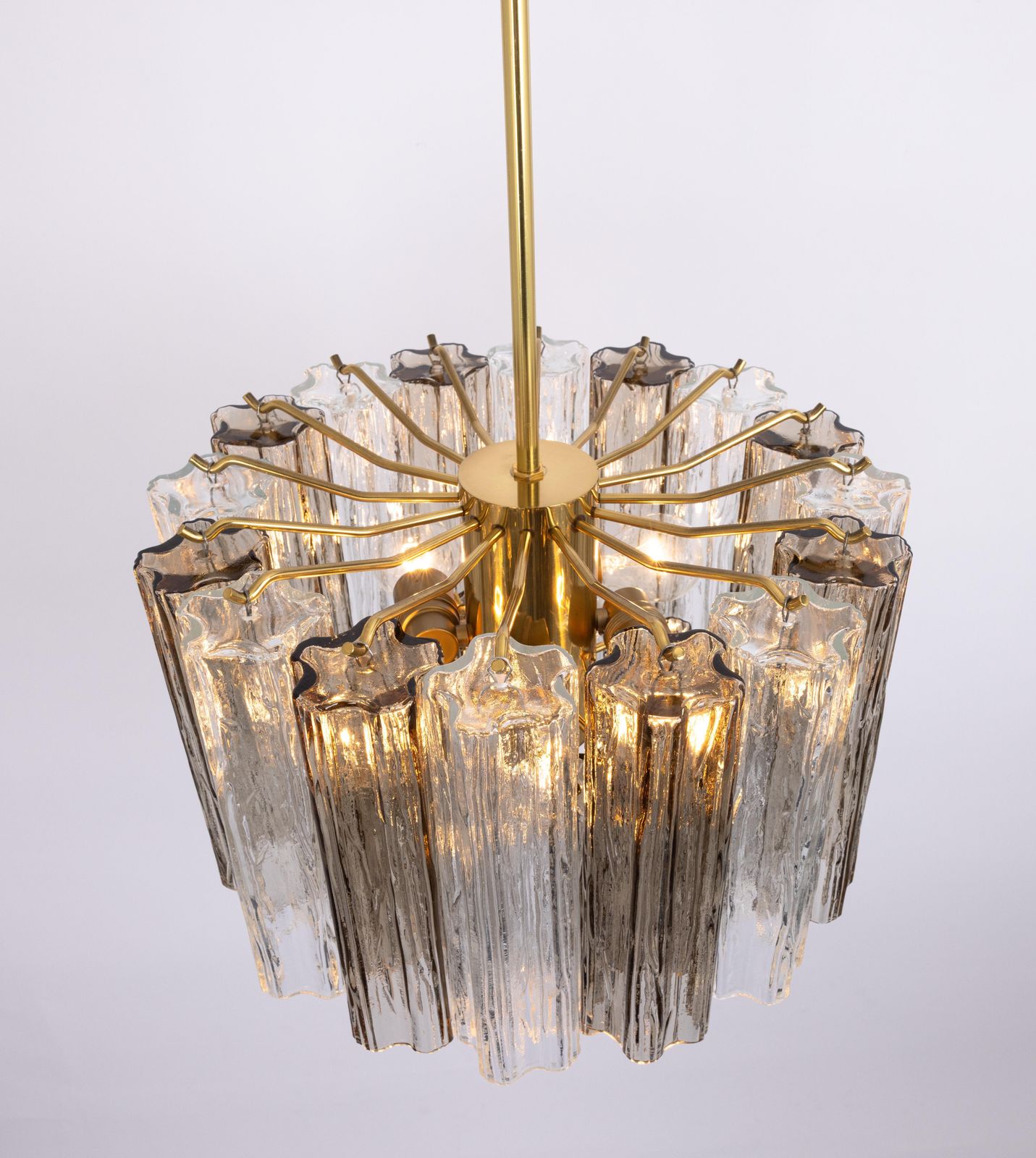 photo buy Large Tronchi Murano Glass Chandelier By Venini For Kalmar, Austria, 60s