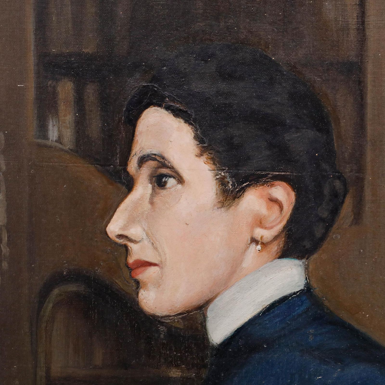 R. Tissier   Early 20th Century Oil, Portrait Of Joséphine Bégassat (1896 1981) photo 495.0