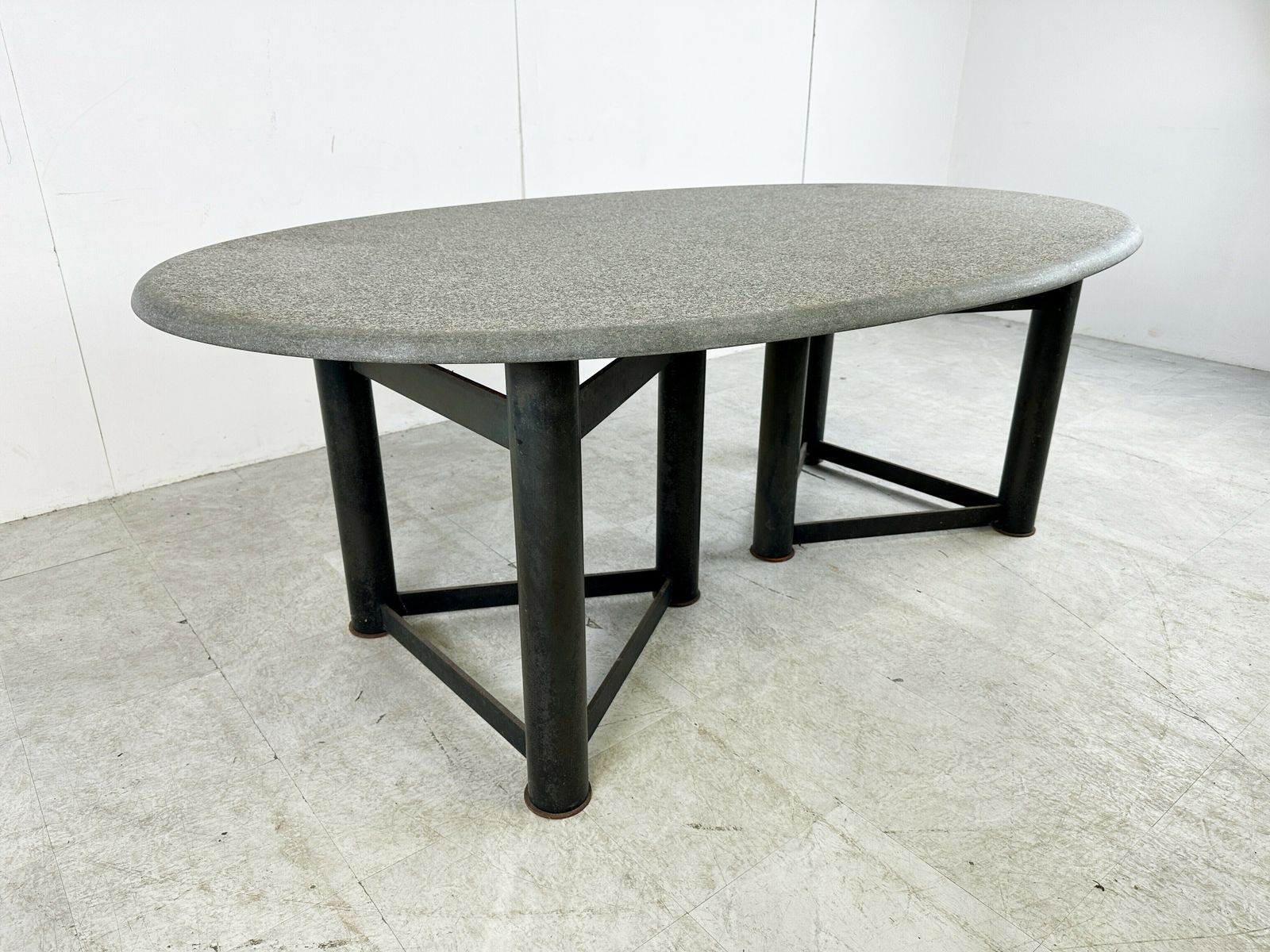 photo for sale Oval Dining Table In The Manner Of Jan Vlug, 1970s