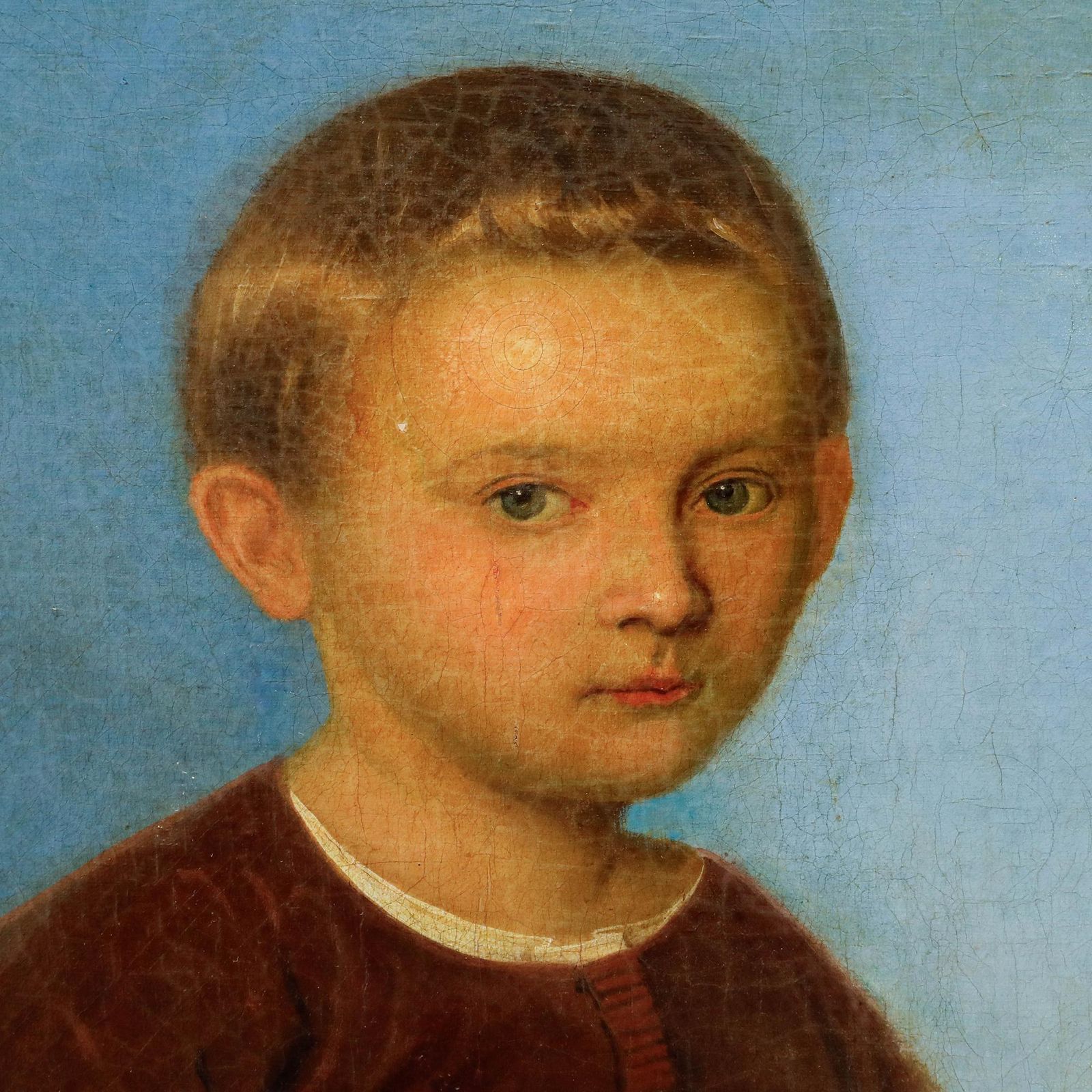 Attrib. Franz Xaver Mandl   19th Century Oil, Young Boy & His Faithful Companion photo Art