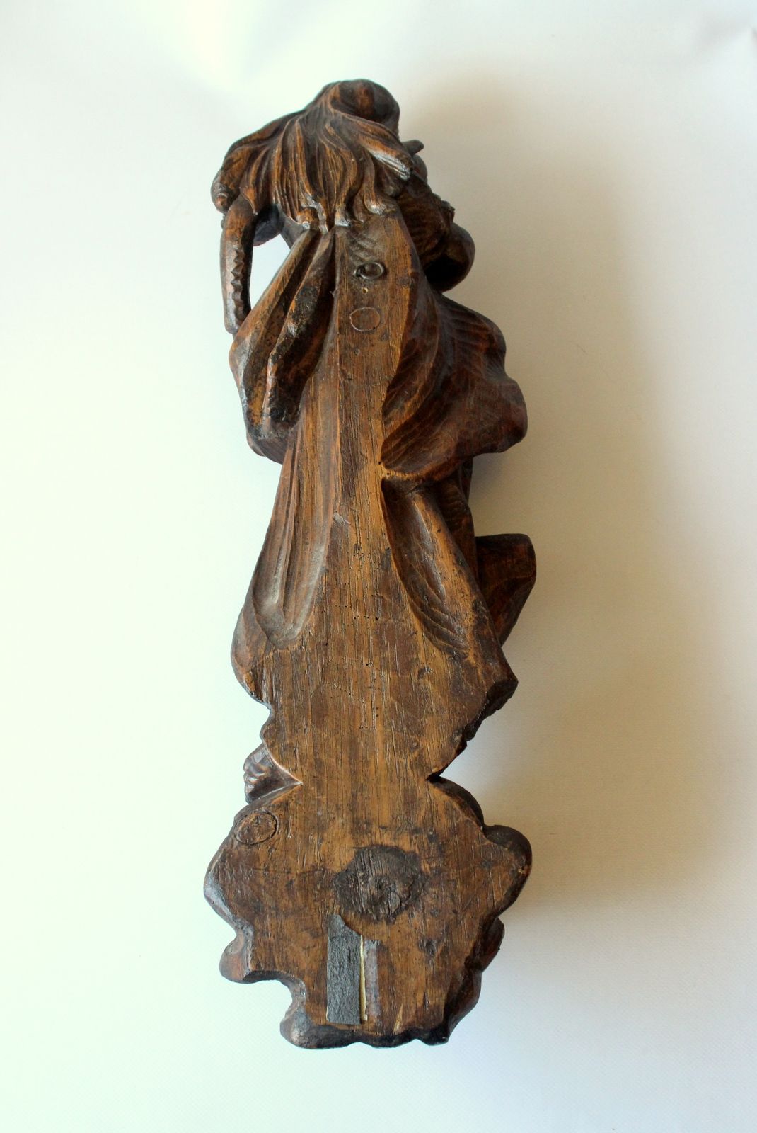 1950s Vintage   Hand Carved Mother Of God With Child   Wooden Sculpture photo buy