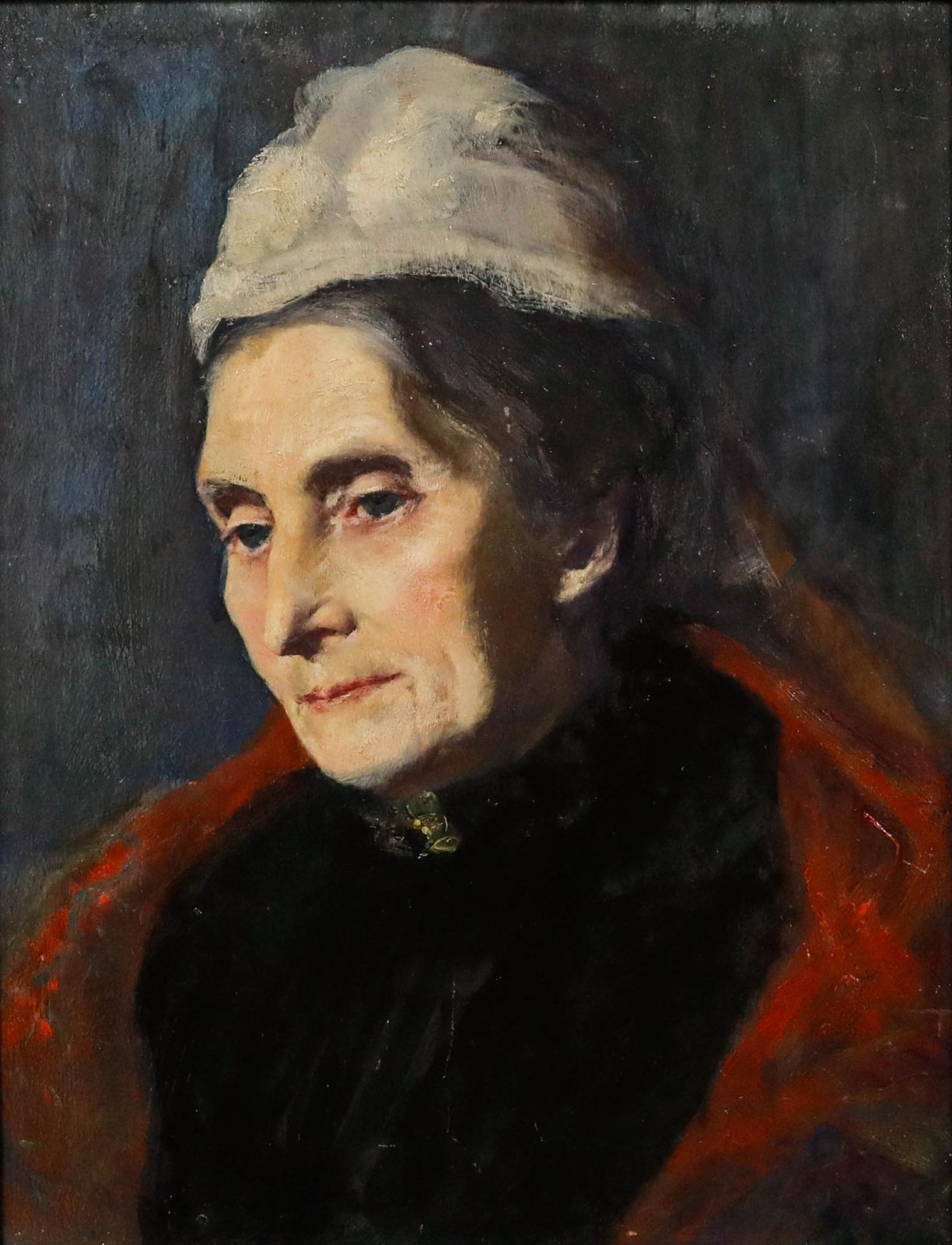 Framed 1888 Oil   Portrait Of A Lady photo furniture