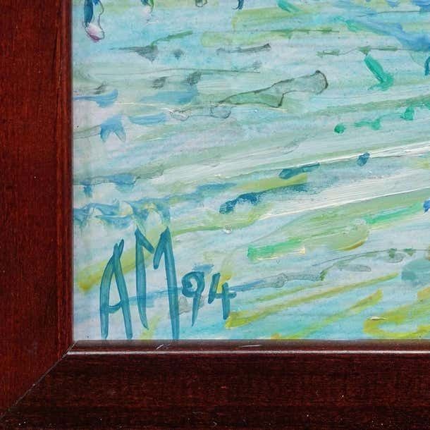 Fraueninsel, Eastern Shore – Oil Painting By Alexander Michael, 1994 photo 171.0