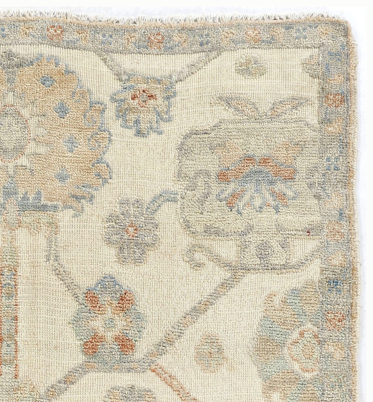 Turkish Oushak Hand Knotted Wool 4x6 Area Rug photo for sale
