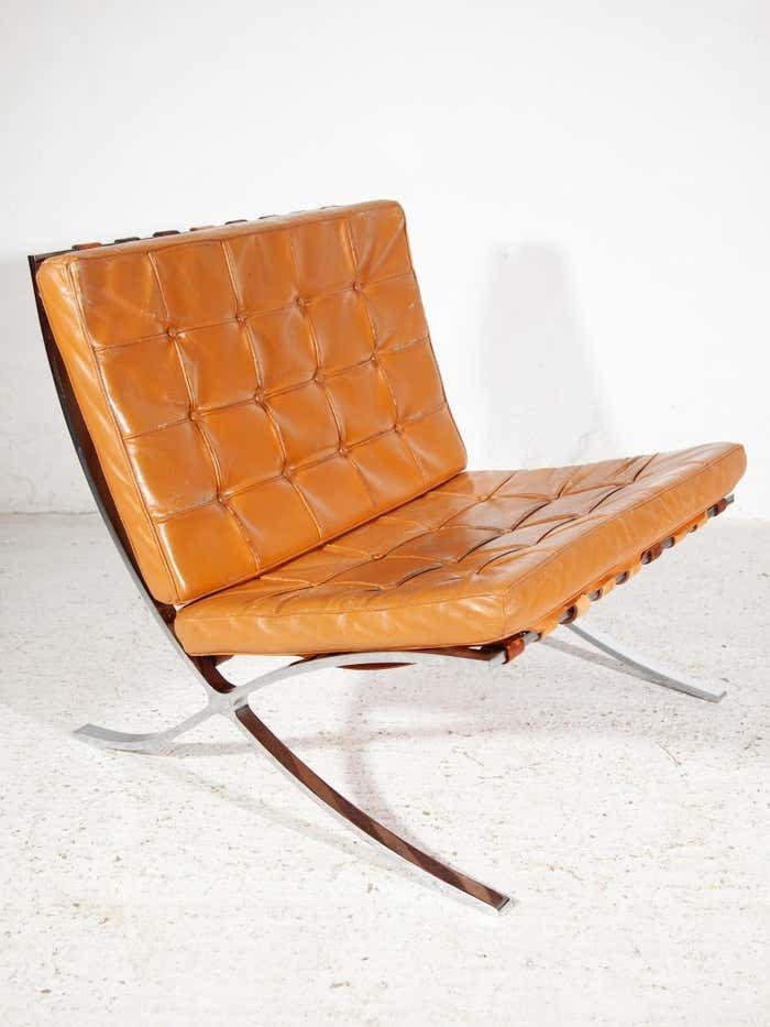 Vintage 1970s Barcelona Lounge Chairs Set Of 2 By Mies Van Der Rohe For Knoll photo Furniture