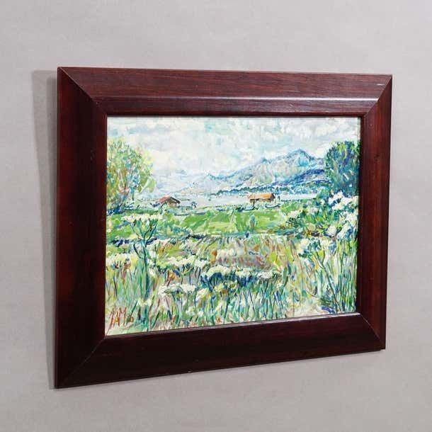 Lake Chiemsee – Oil Painting By Alexander Michael, 1990 photo Art