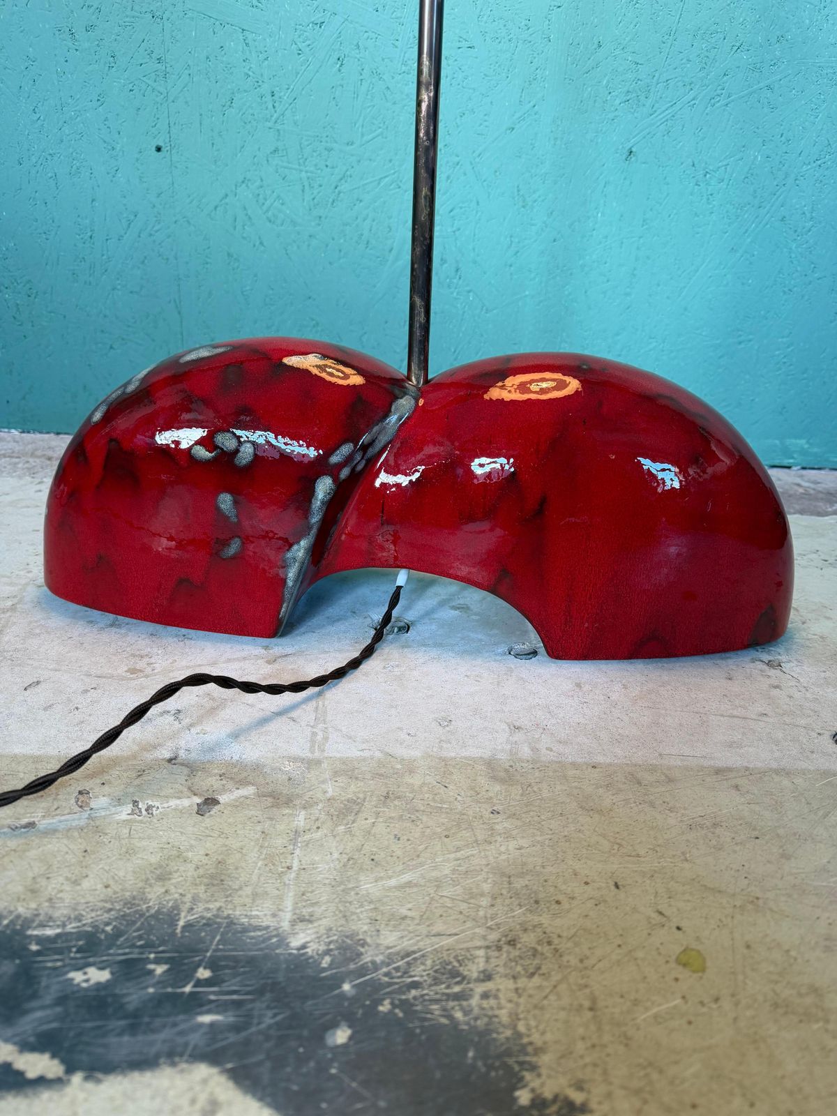 A Unique, One Of A Kind Artist Made Ceramic Floor Lamp photo vinterior