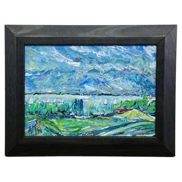 Gollenshausen, Lake Chiemsee – Oil Painting By Alexander Michael, 1994