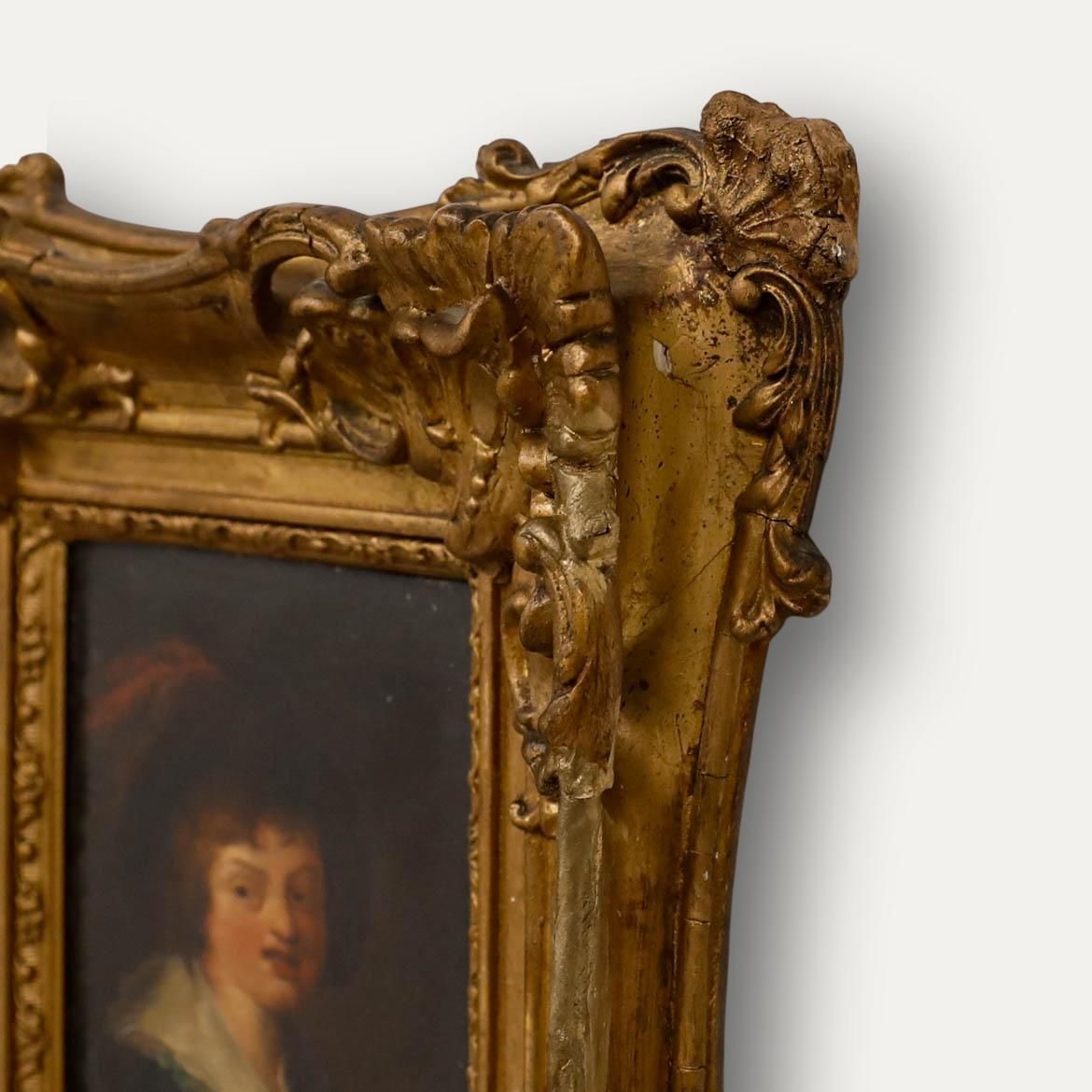 Dutch School Early 19th Century Oil   Boy In A Feathered Hat photo 550.0