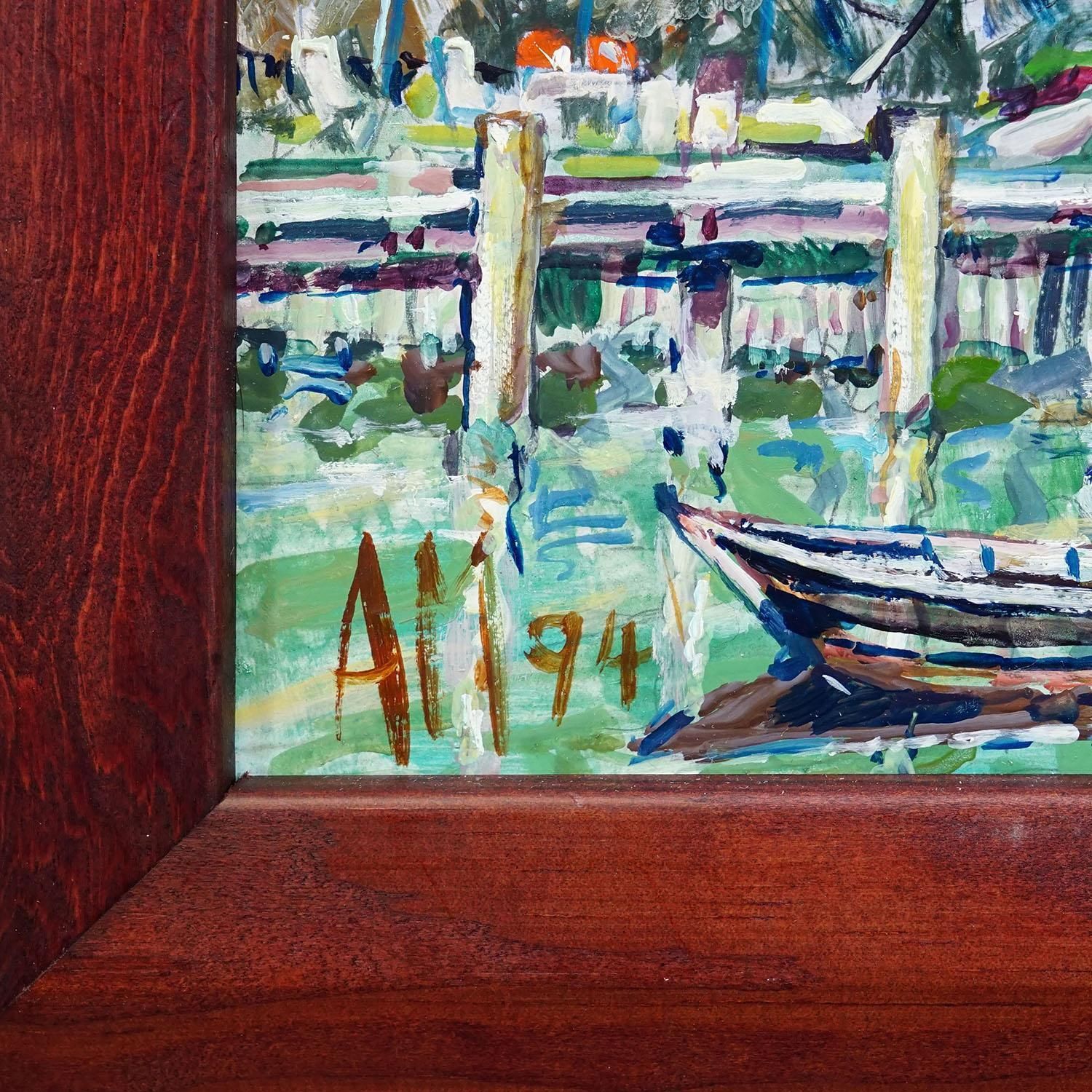 Oil Painting By Alexander Michael   Haeus'l Frauenchiemsee 1994 photo 188.0