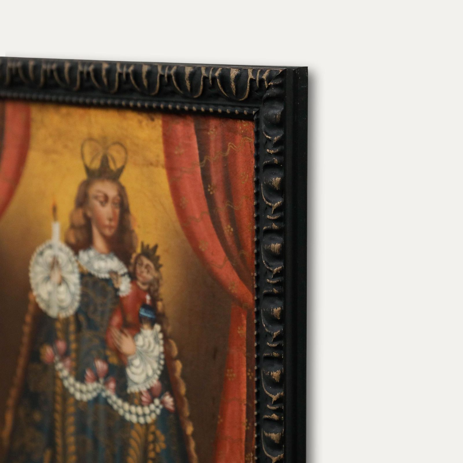 Cuzco School Early 20th Century Oil   Our Lady Of Candlemas photo vinterior