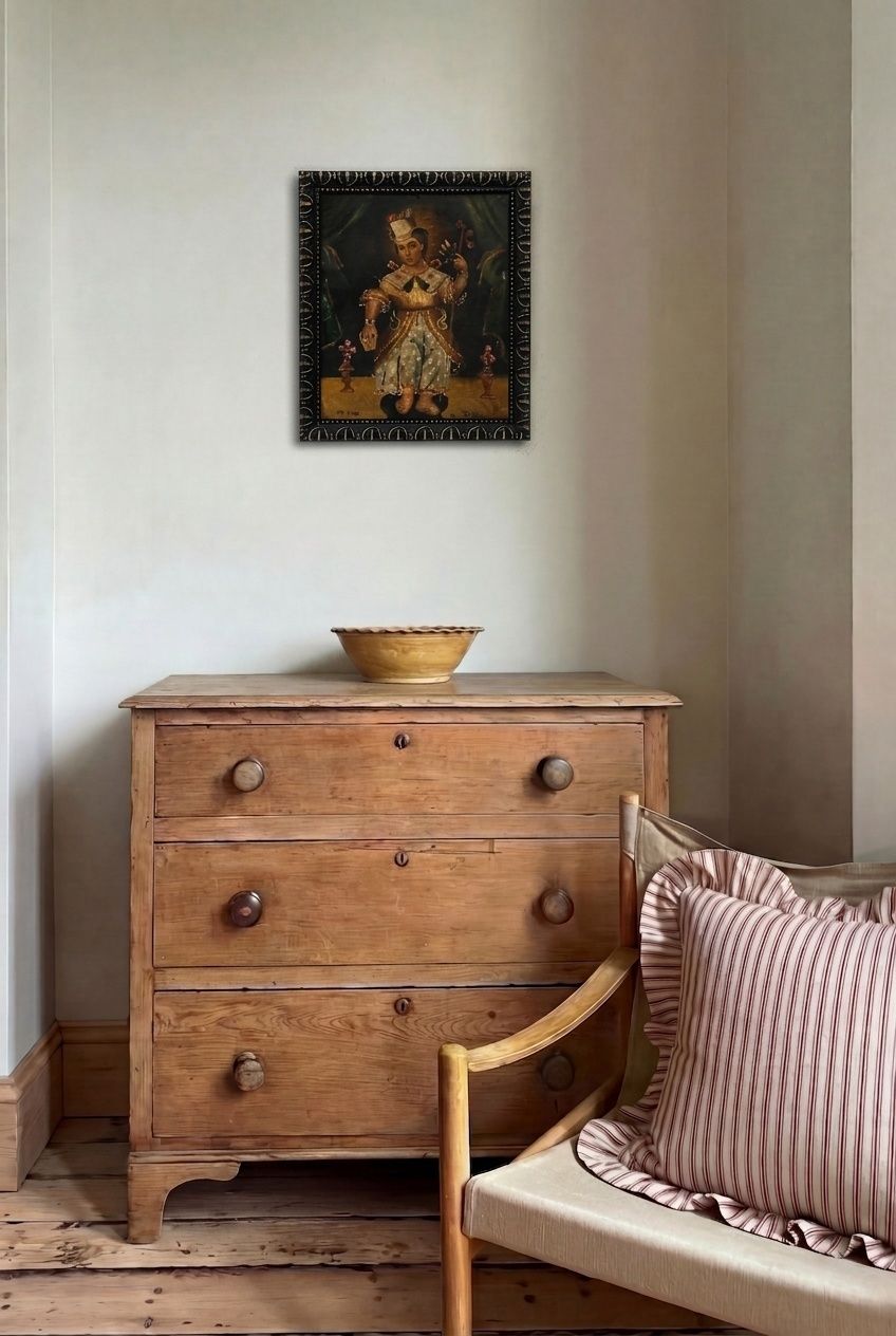 Cuzco School Early 20th Century Oil   Holy Child Of Atocha II photo for sale