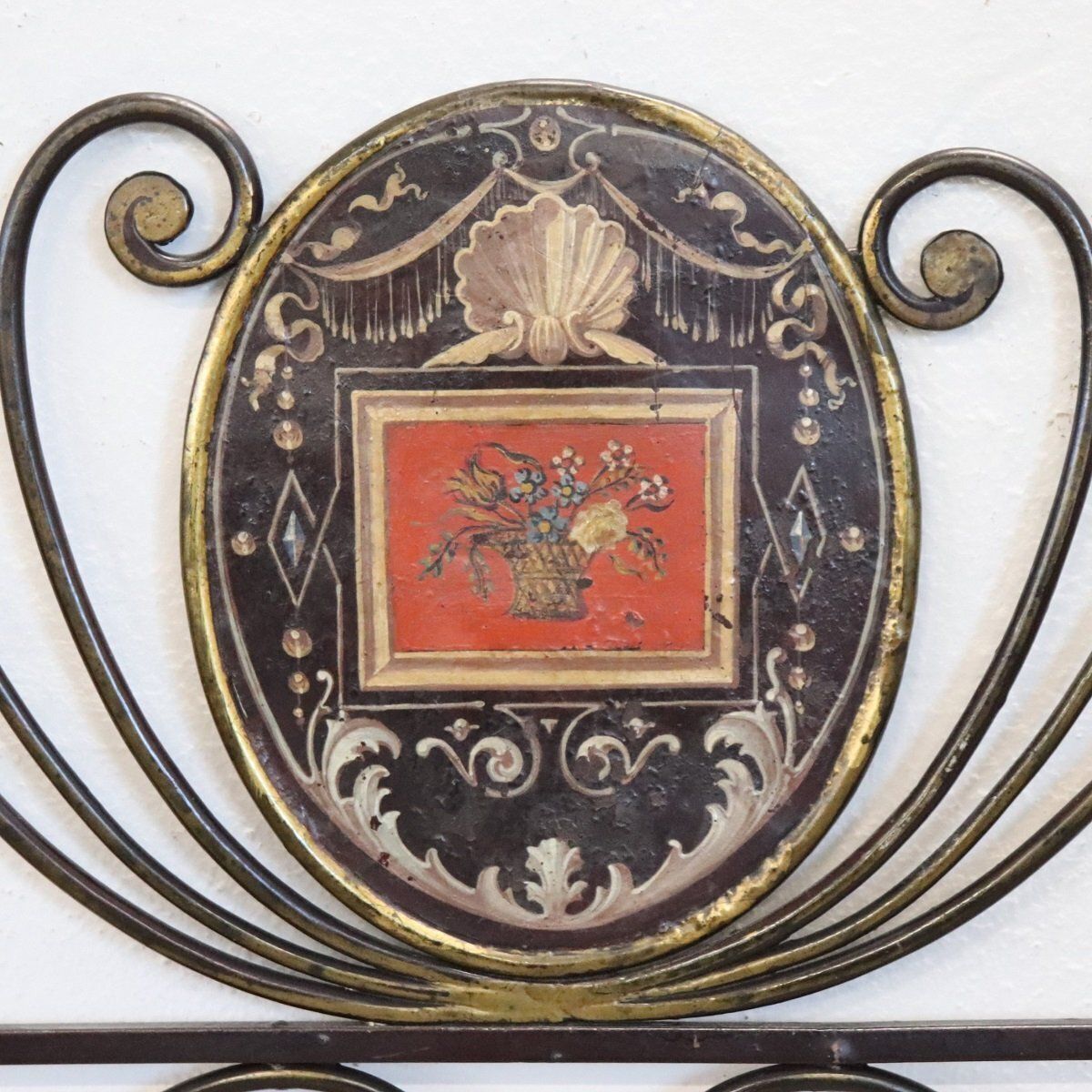 Antique Early 19th Century Headboards In Wrought Iron, Set Of 2 photo vintage