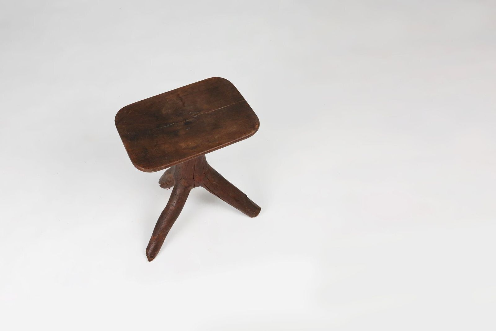 Wooden Stool With Tree Branch Legs, France, 1850s photo 1119.0