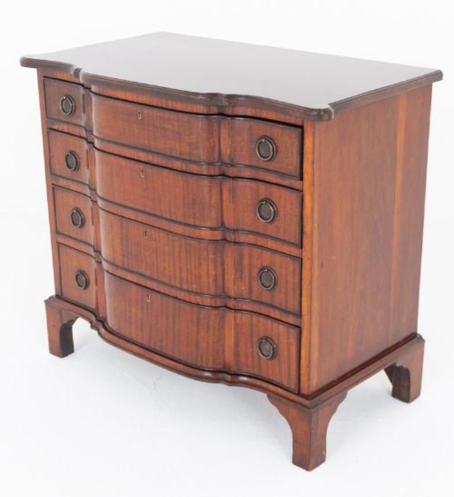 Georgian Chest Drawers Mahogany Revival Commode