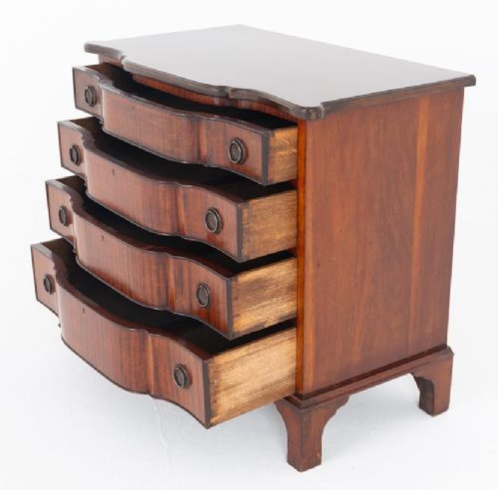 Georgian Chest Drawers Mahogany Revival Commode photo for sale